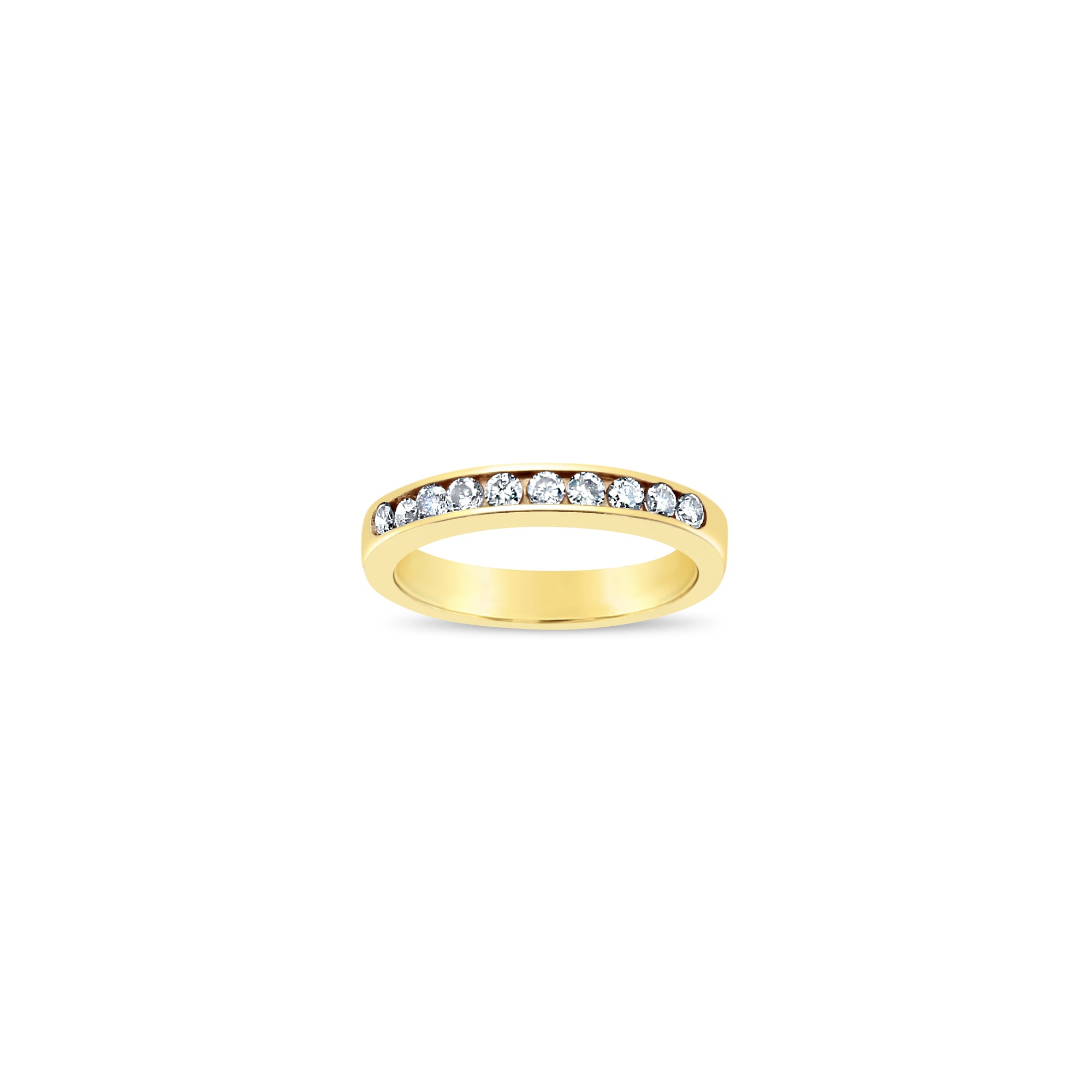 Alliance de mariage avec diamant canal d'un tiers de carat de 2,5 mm