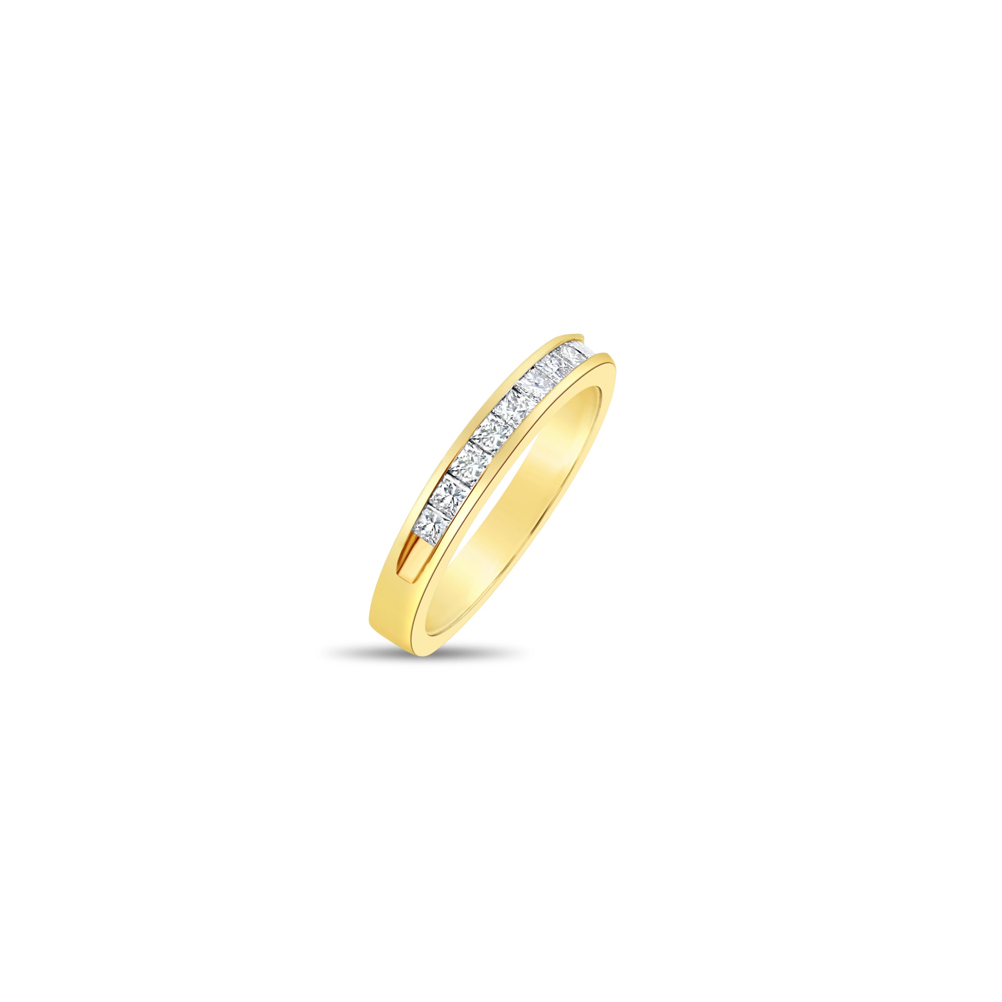 Princess Cut Channel Diamond Wedding Band