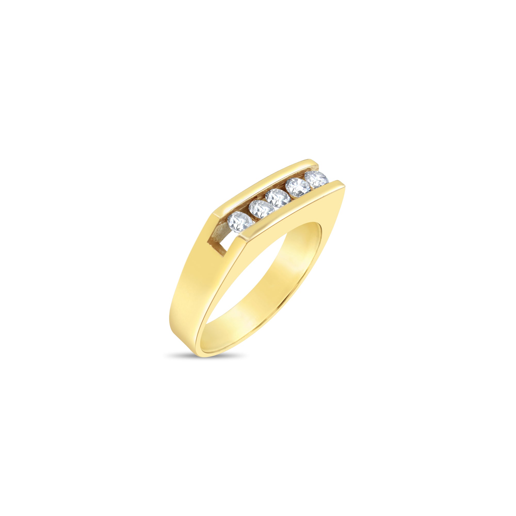 Five Stone Diamond Wedding Band