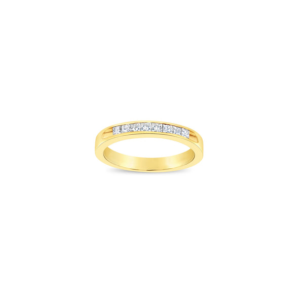 Princess Cut Diamond Stackable Ring .27cttw 14k Yellow Gold