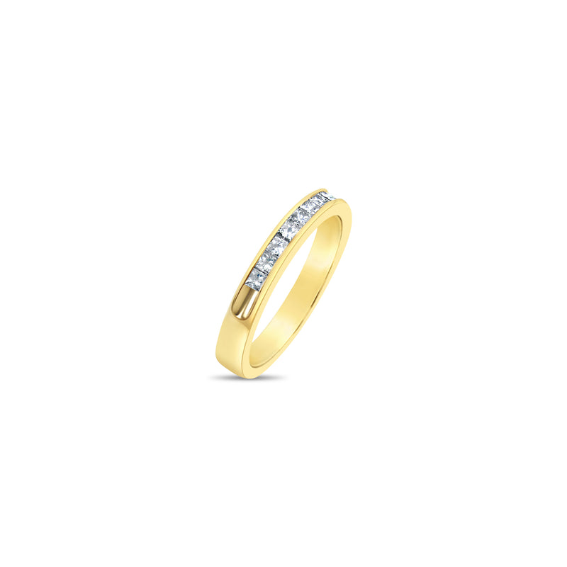 Princess Cut Diamond Stackable Ring .27cttw 14k Yellow Gold