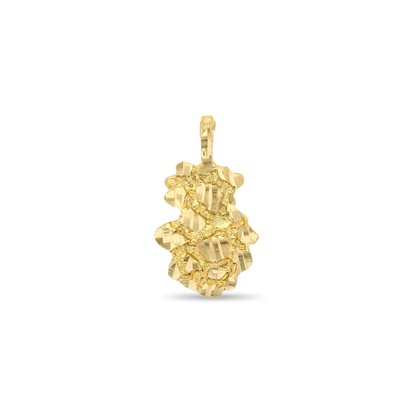 Dainty Small Nugget Charm/Pendant 10k Yellow gold