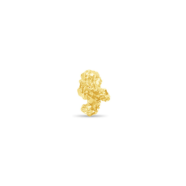 Dainty Small Nugget Charm/Pendant 14k Yellow Gold