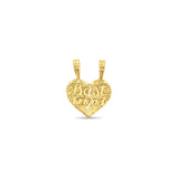 Vintage Best Friend Charm & Friends Apart but Always Together 14k Yellow Gold