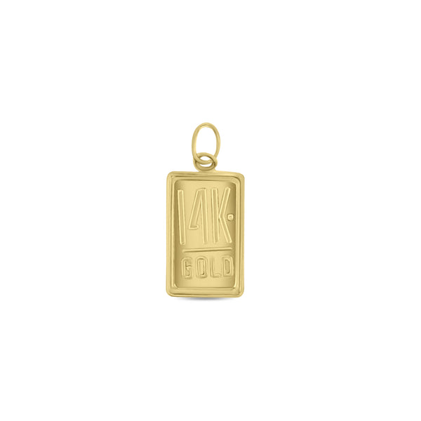 14k Yellow Gold Stamped Charm