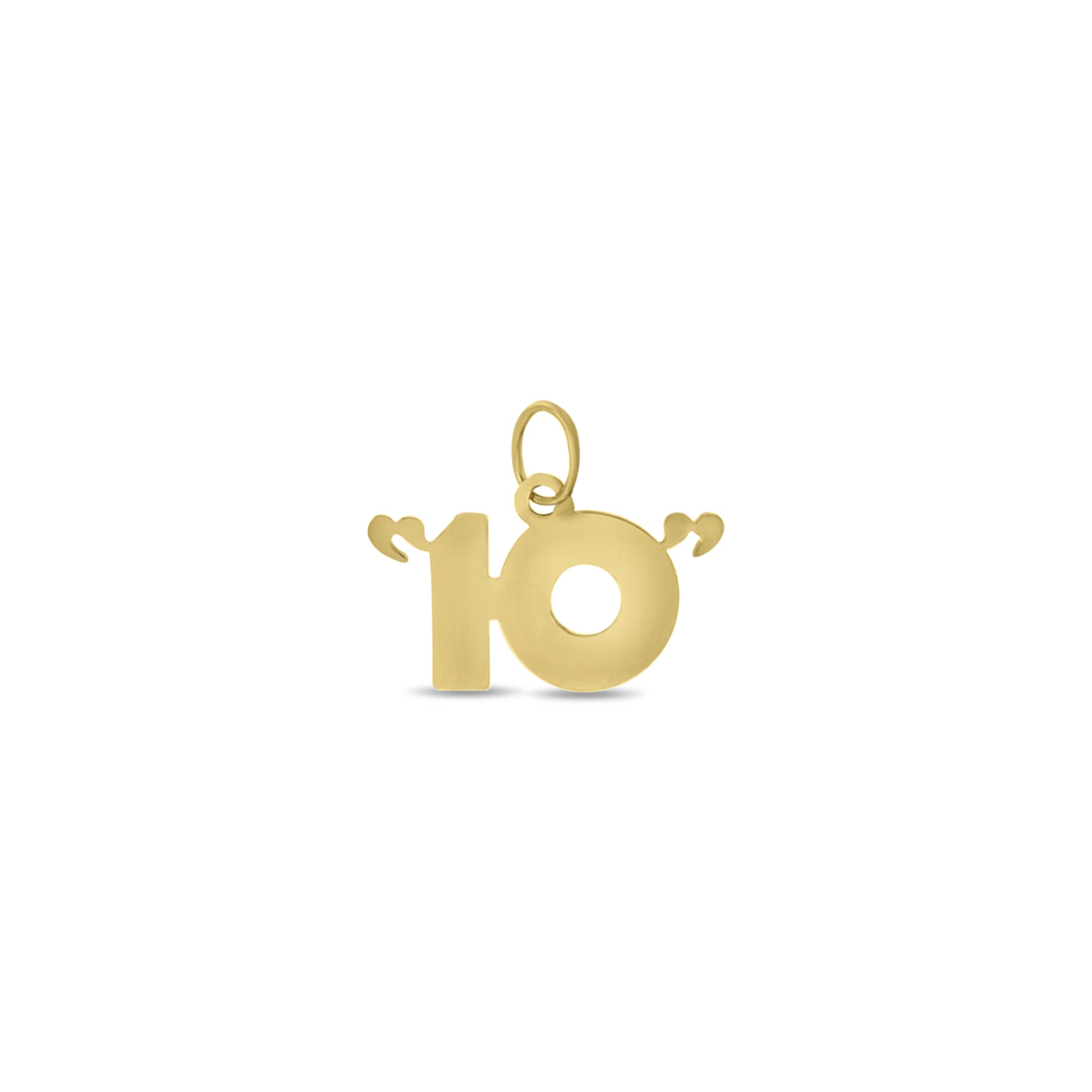 "10" 14k Yellow Gold Charm