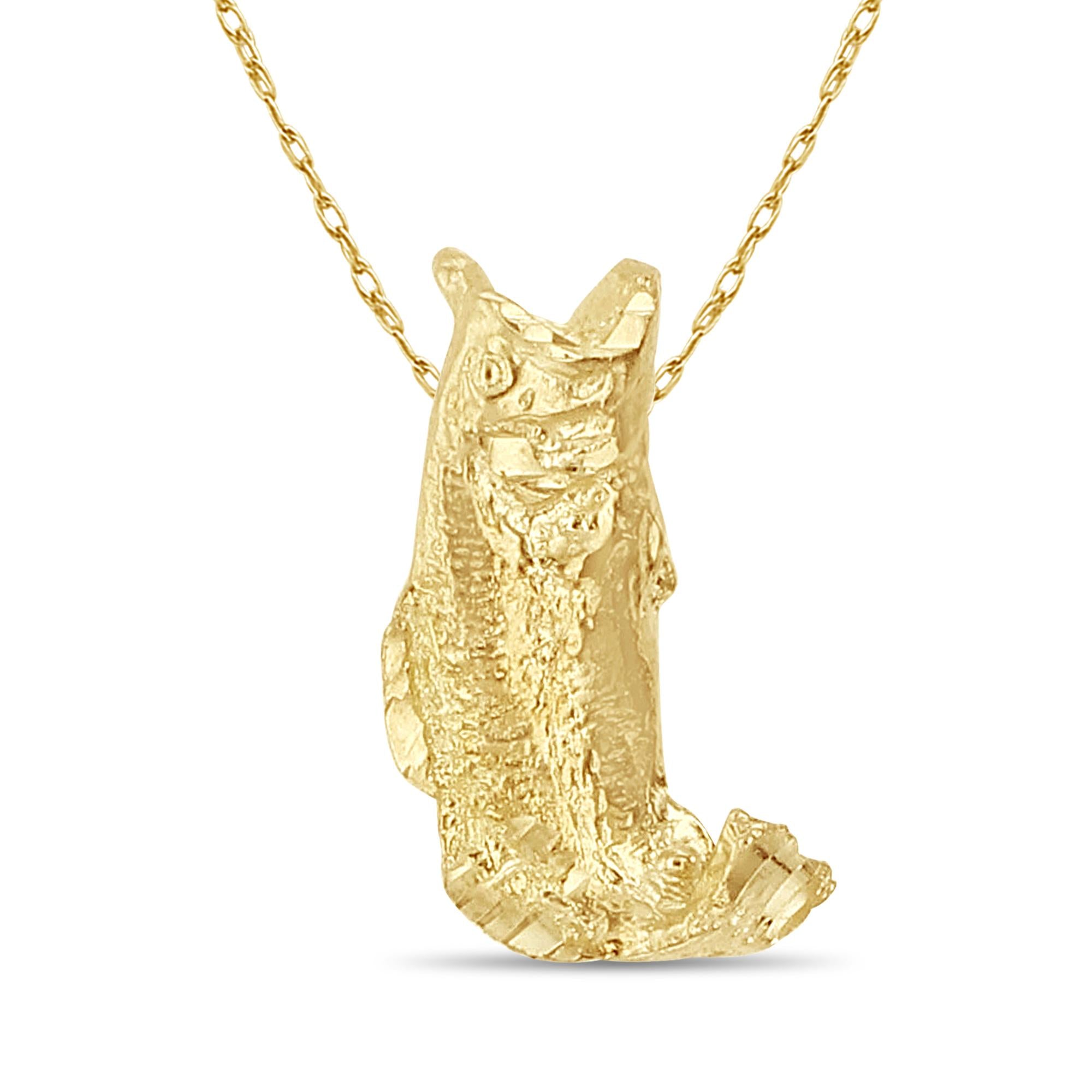 Largemouth Bass Gold Charm Necklace