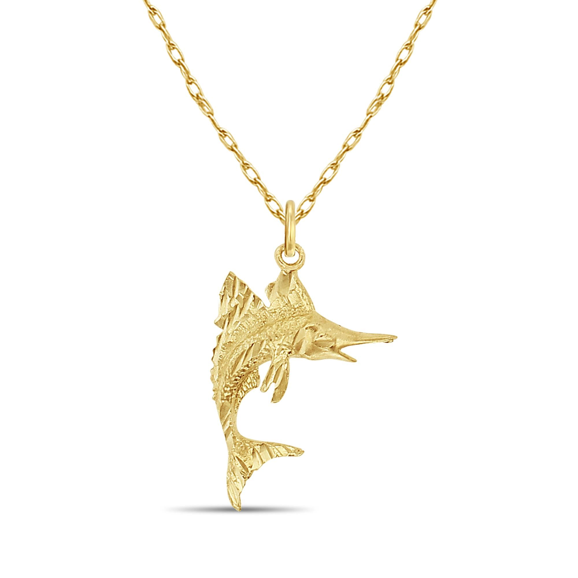 Marlin or Swordfish Charm Necklace