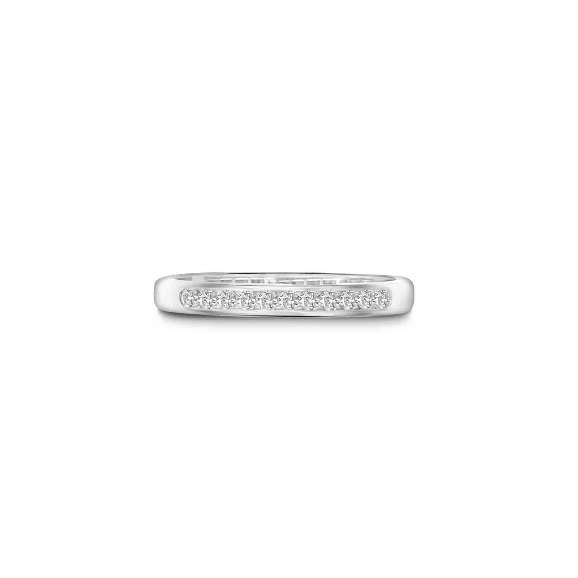 Channel Set Diamond Wedding Band .25cttw 14K White Gold