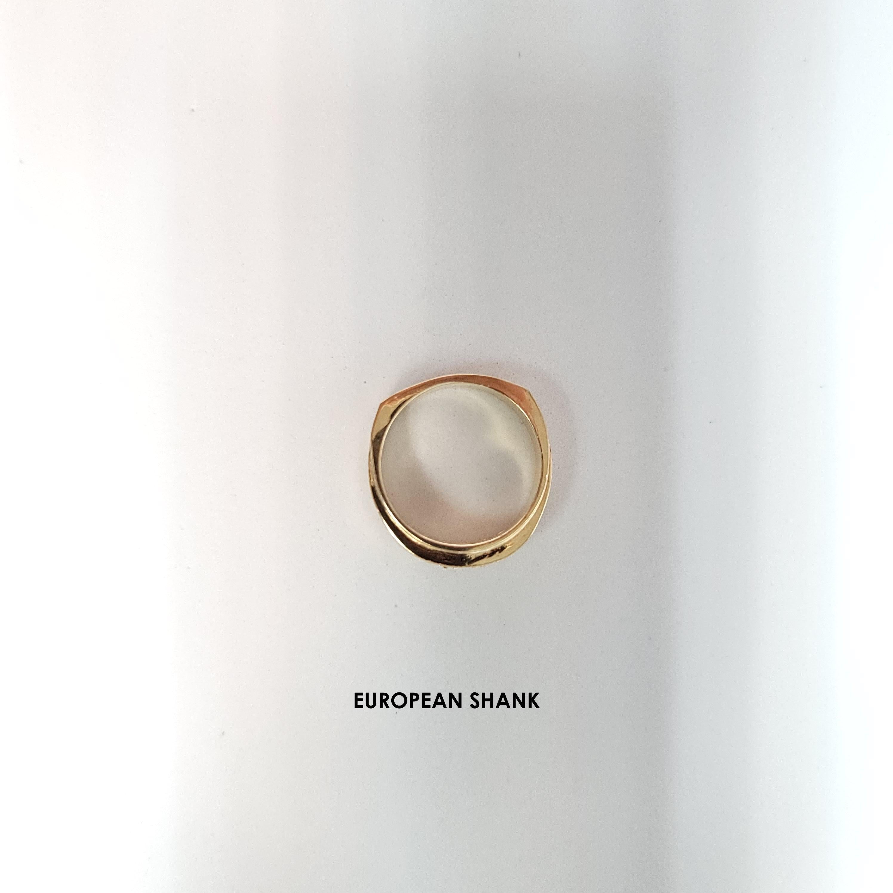 Diamond Brushed Stain Band with Euro Shank