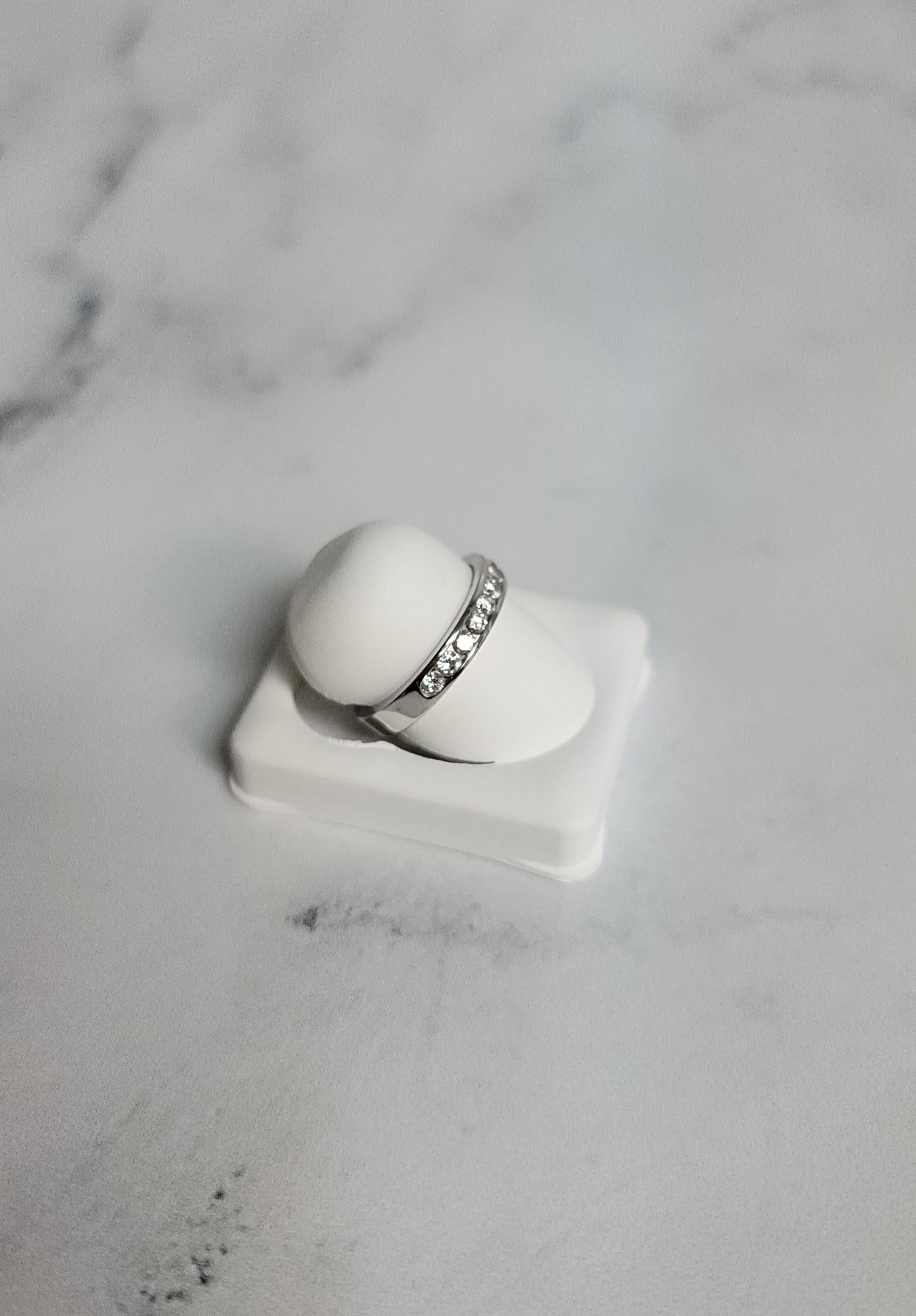 Diamond Channel Set Wedding Band .37cttw 14K White Gold