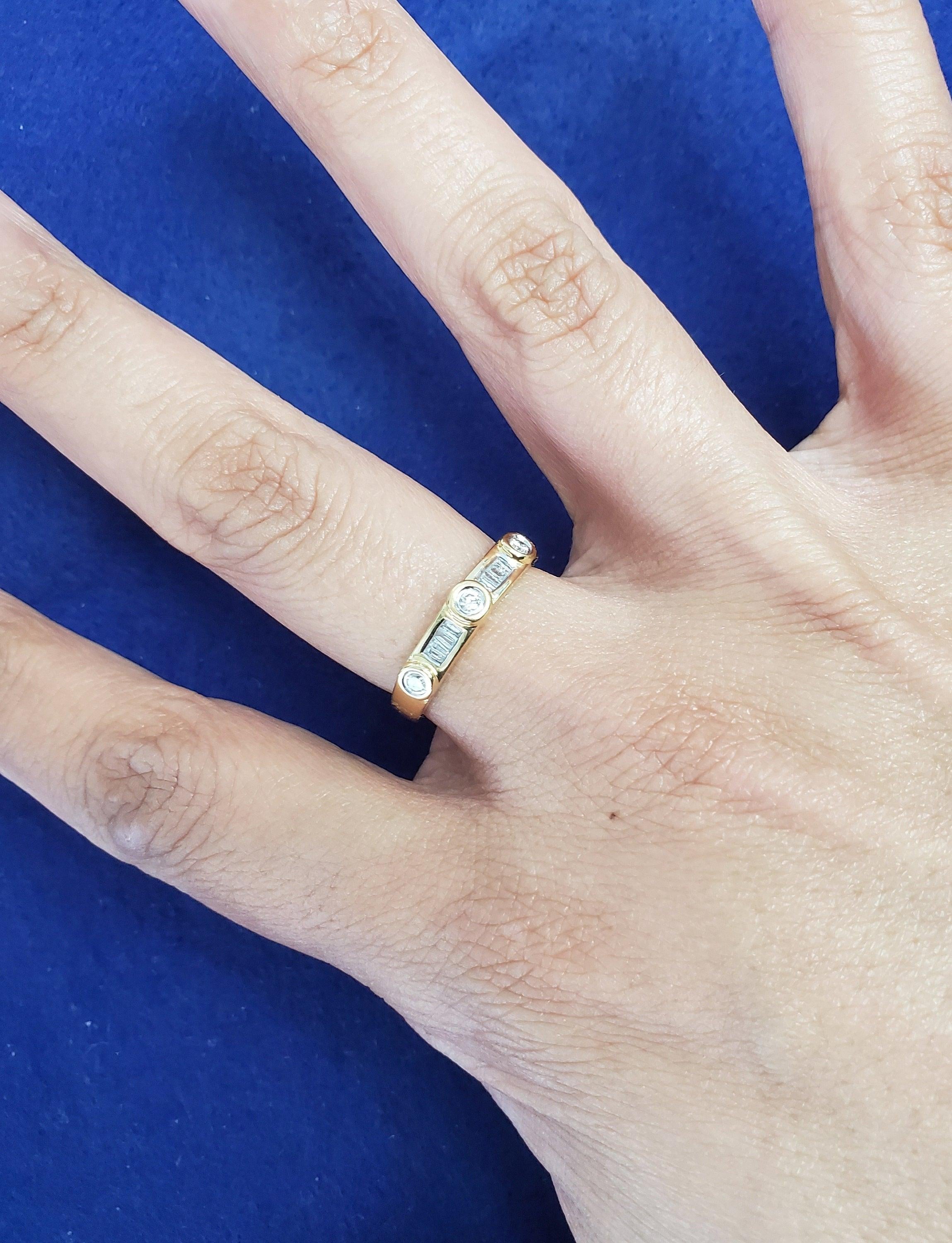 Diamond Wedding Band .26cttw 18k Yellow Gold