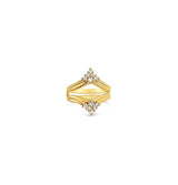 Fan Style Diamond Cluster Ring Guard/Enhancer