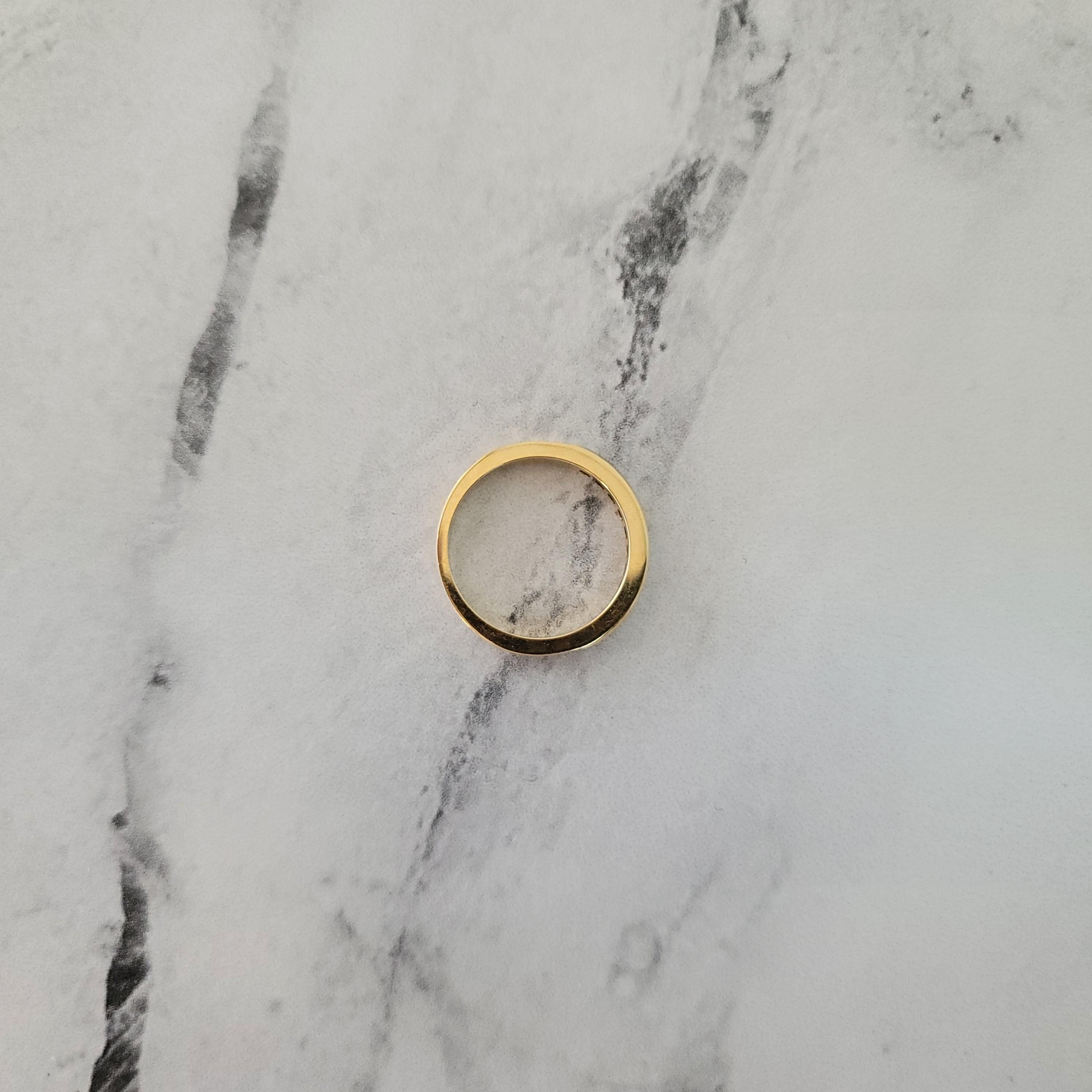 Half Carat Princess Cut Diamond Wedding Band 14k Yellow Gold