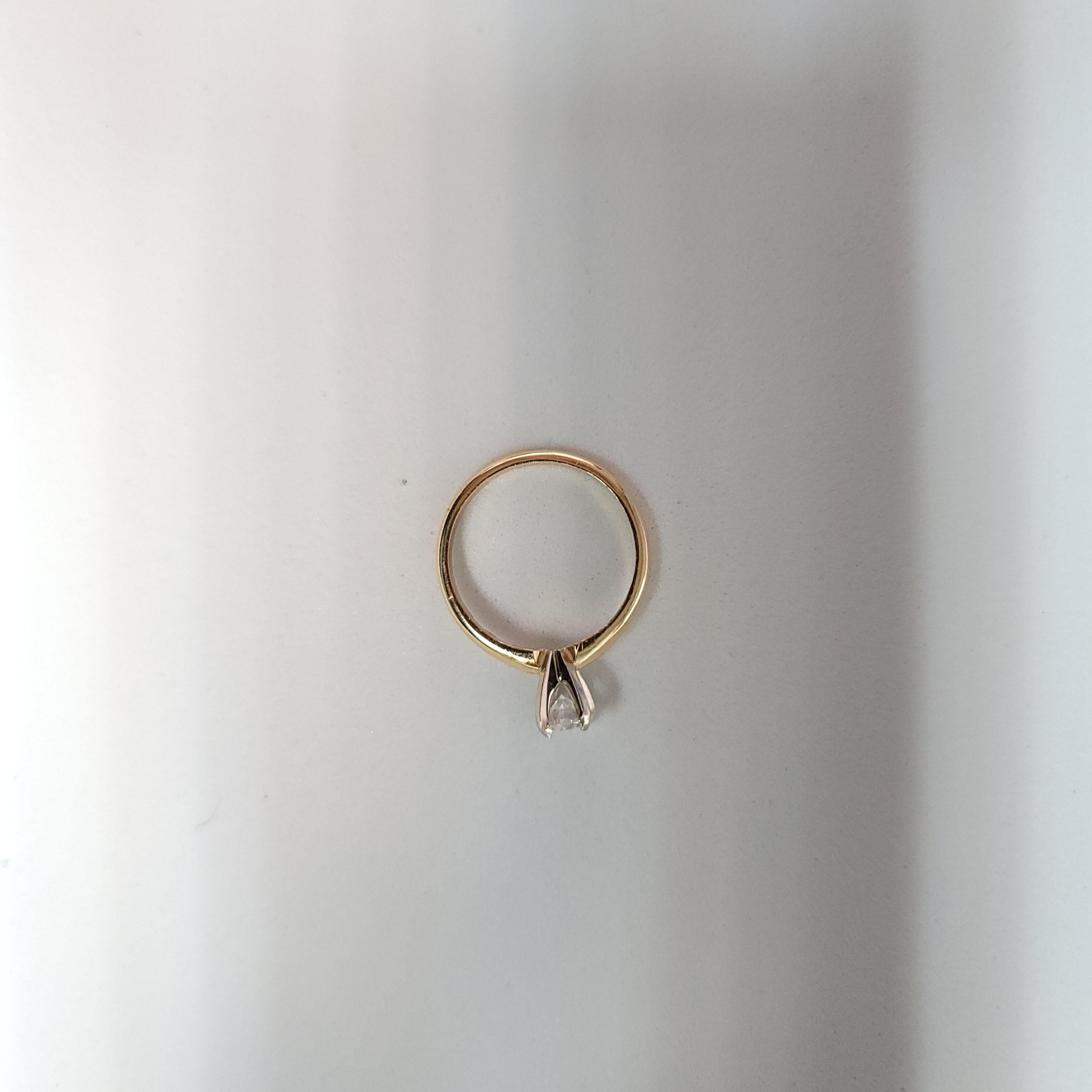 Half Carat Solitaire Diamond Engagement Ring .50cttw 14k Yellow Gold