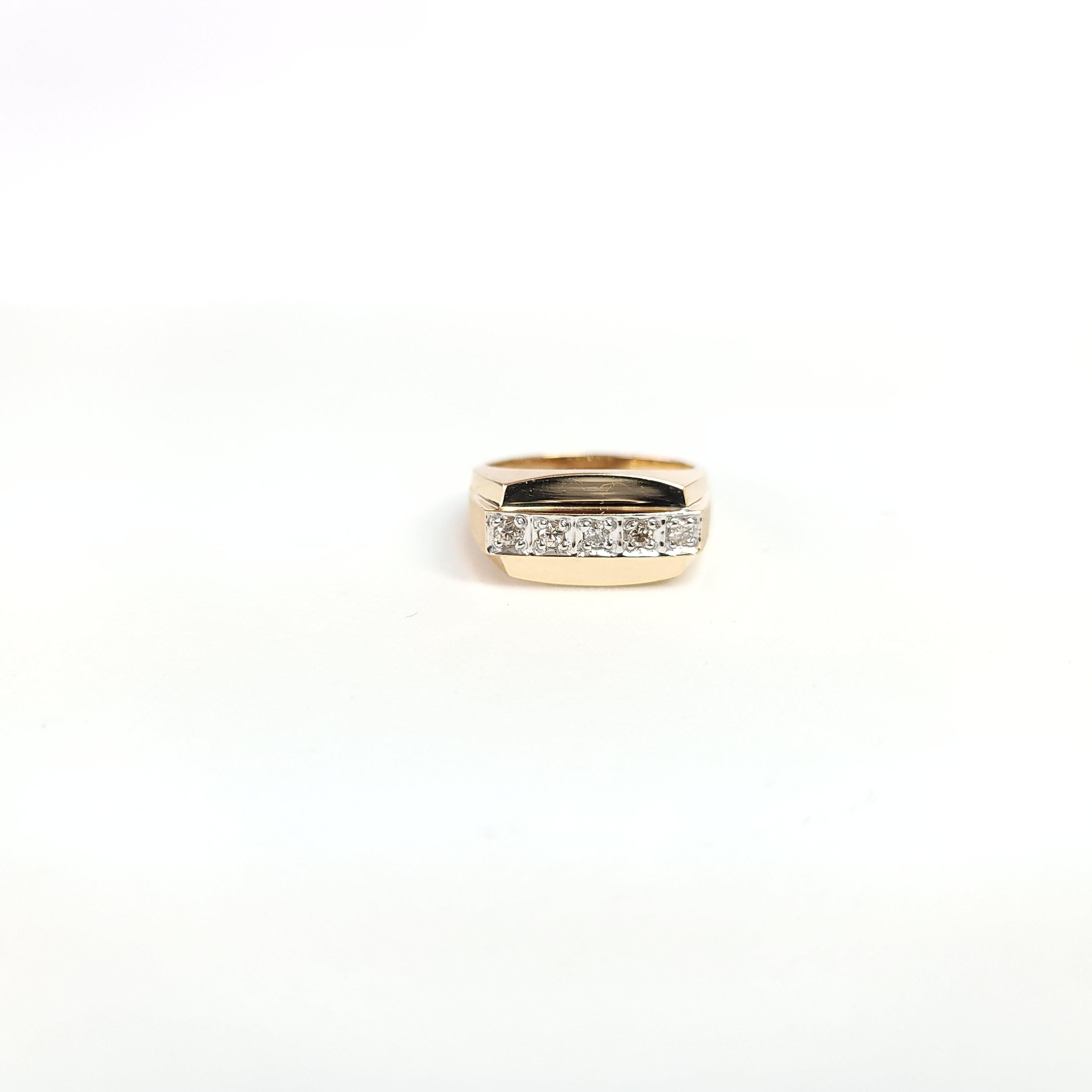Horizontal Diamond Band with Satin Finish