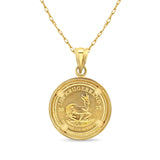 1/10OZ South African Krugerrand Gold Coin Necklace