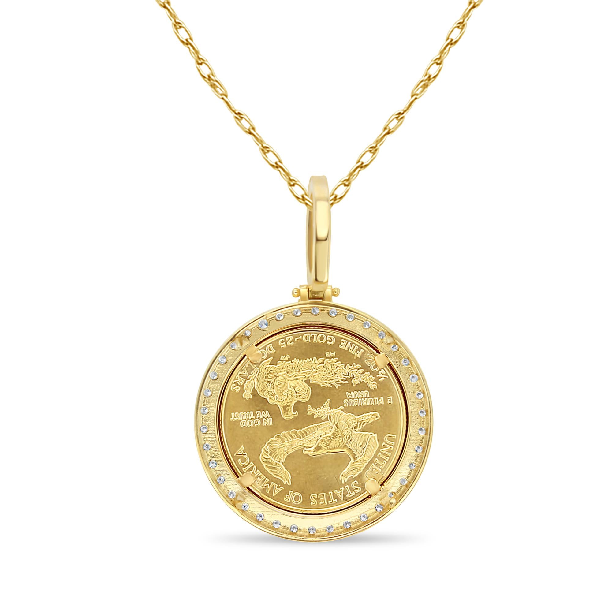 American Eagle Diamond Halo Pendant