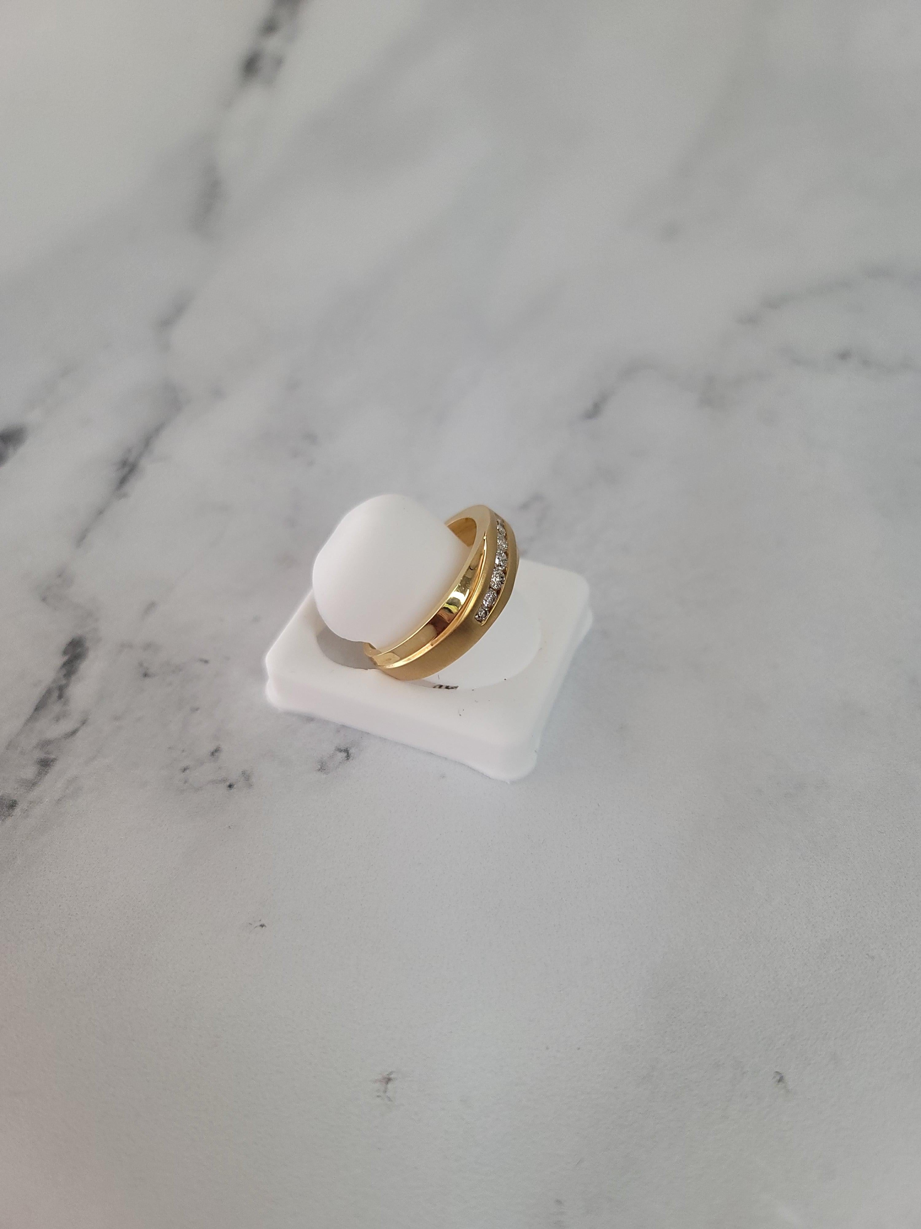 Mens Diamond Wedding Band 10k Yellow Gold