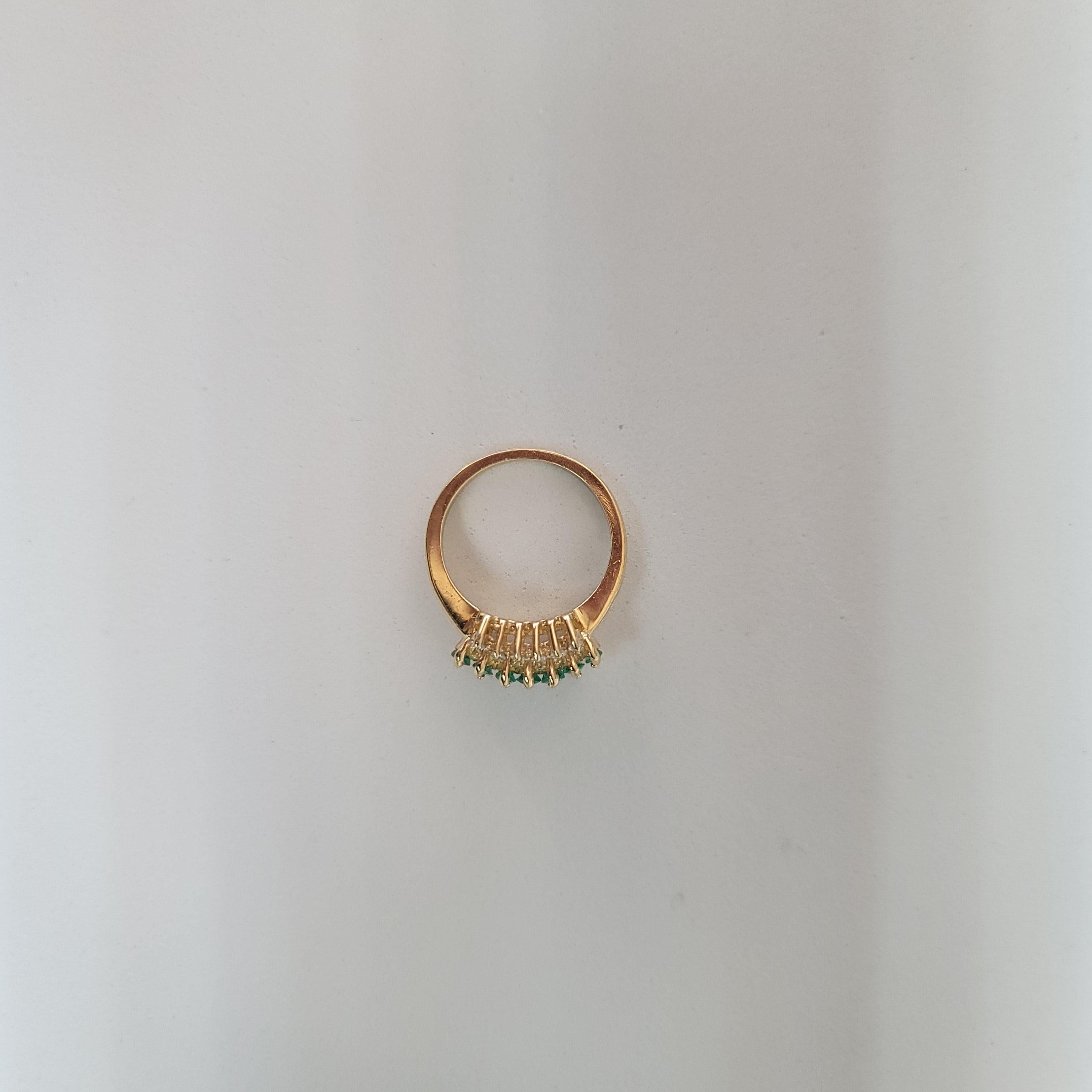 One Carat Marquise Emerald & Diamond Wedding Band