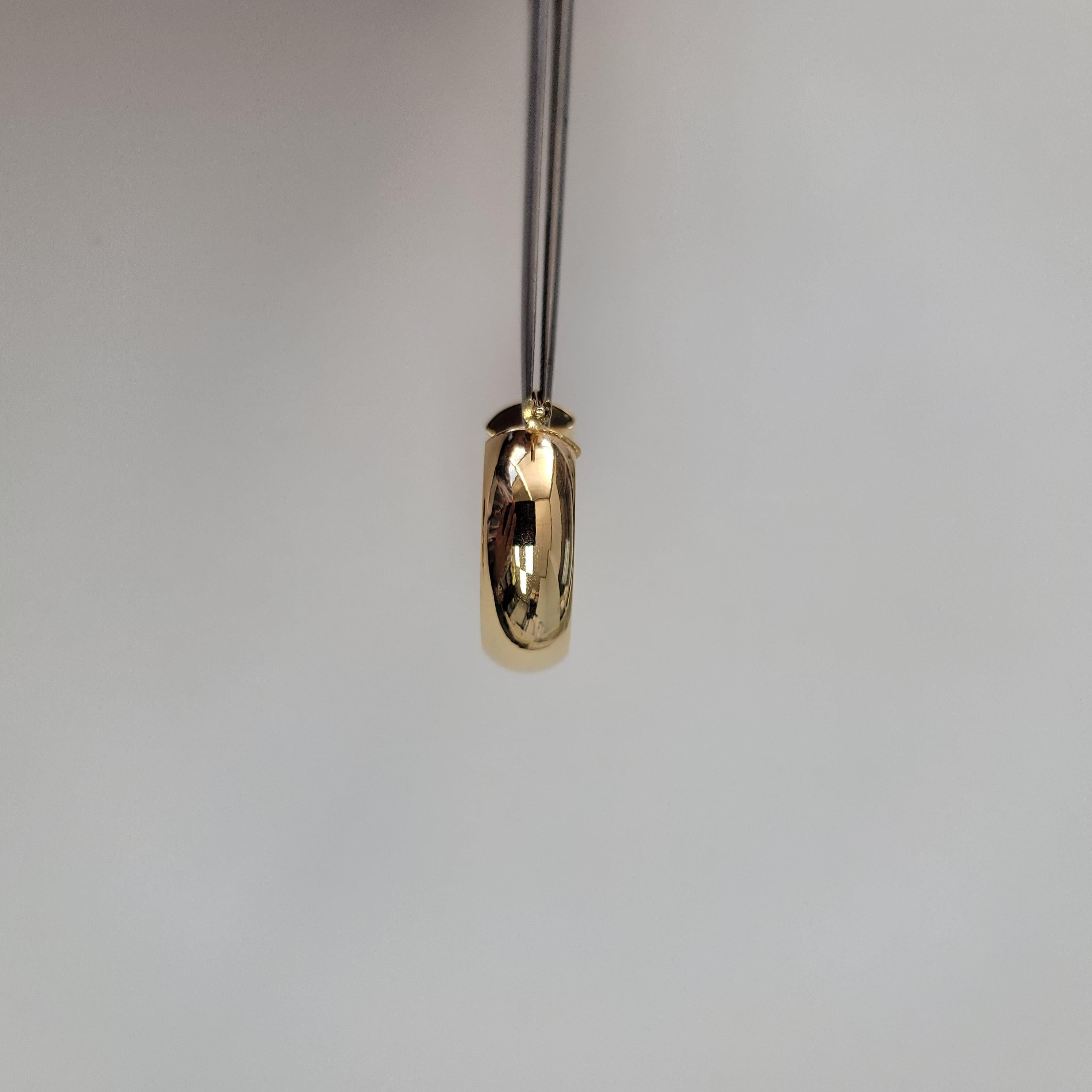One Inch Polished Wide 14k Yellow Gold Hoops