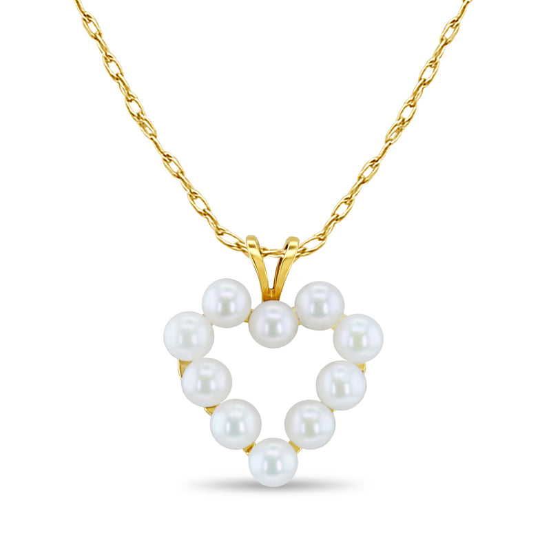 Heart Shaped Pearl Necklace