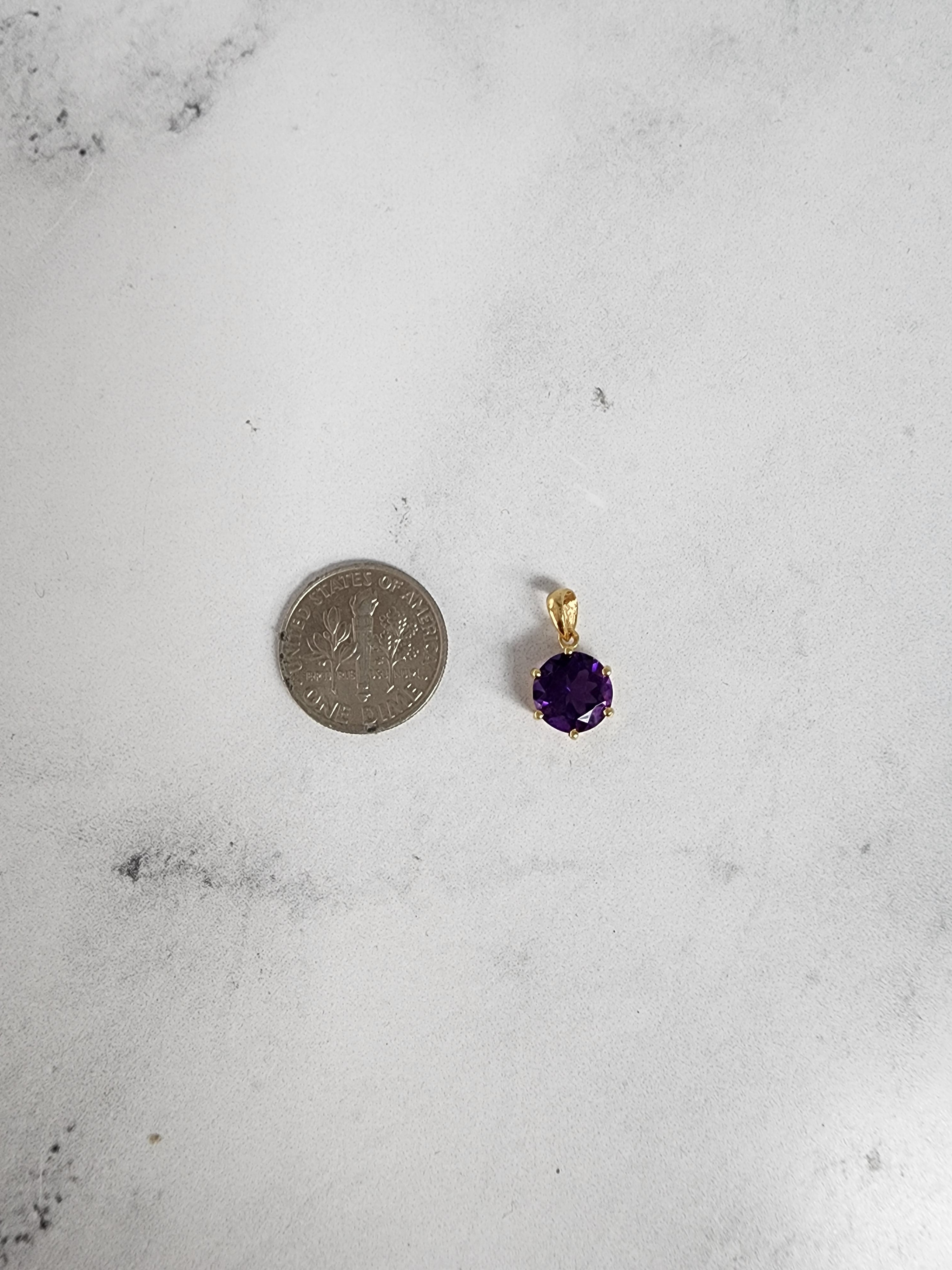 8MM Round Amethyst Necklace