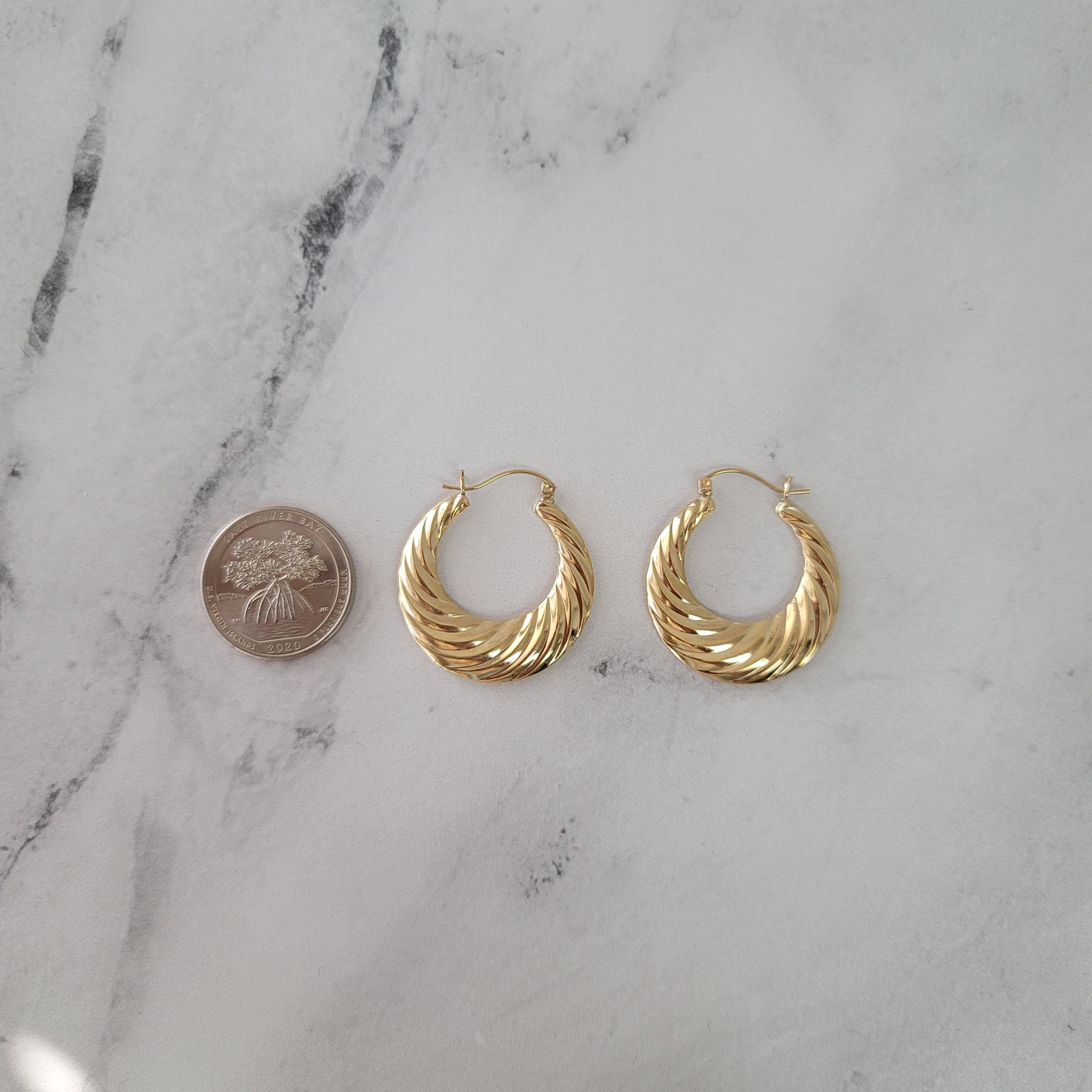 Polished Shrimp Creole Hoop Earrings