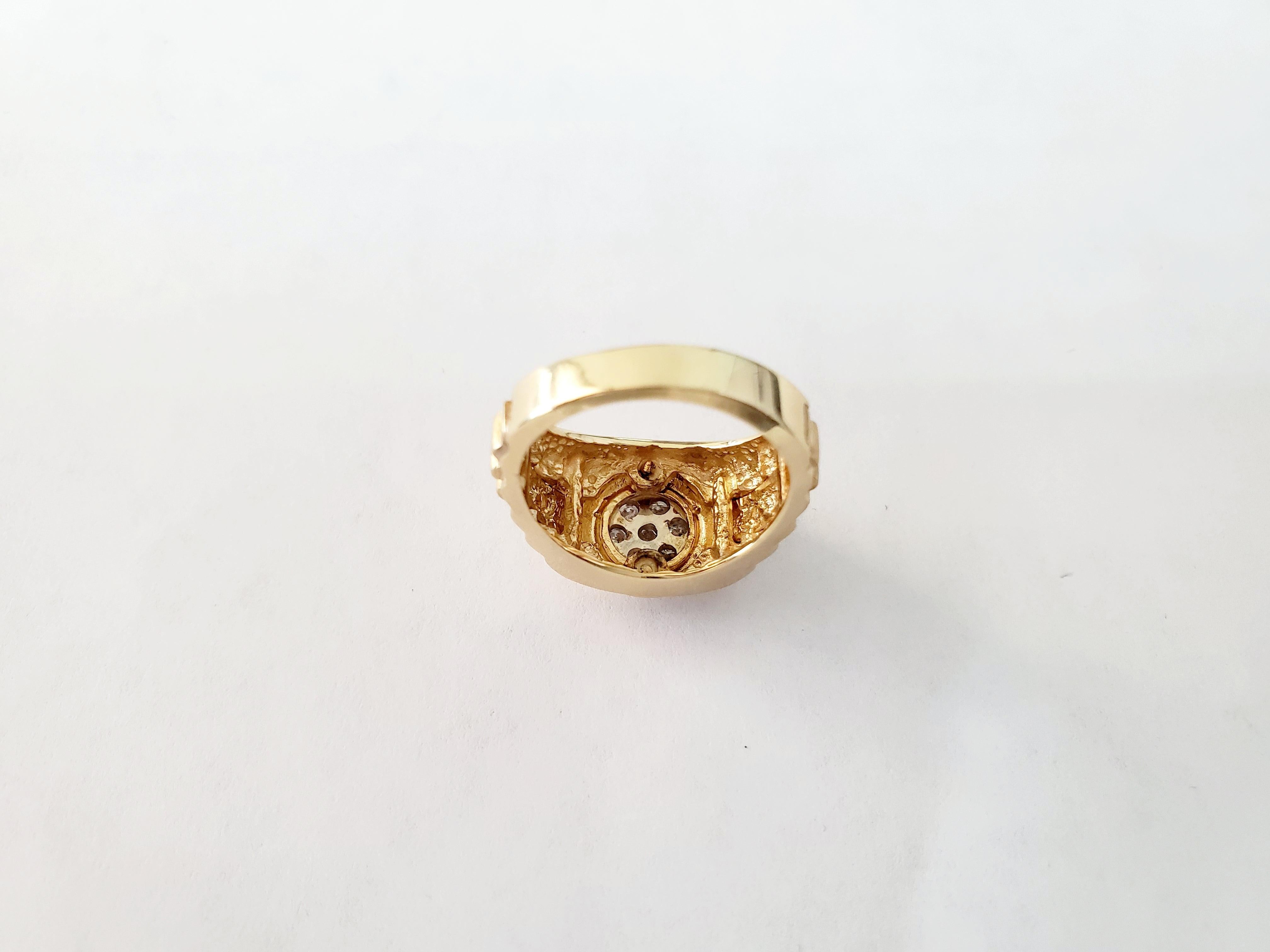 Presdiential Style Diamond Ring .38cttw 14k Yellow Gold