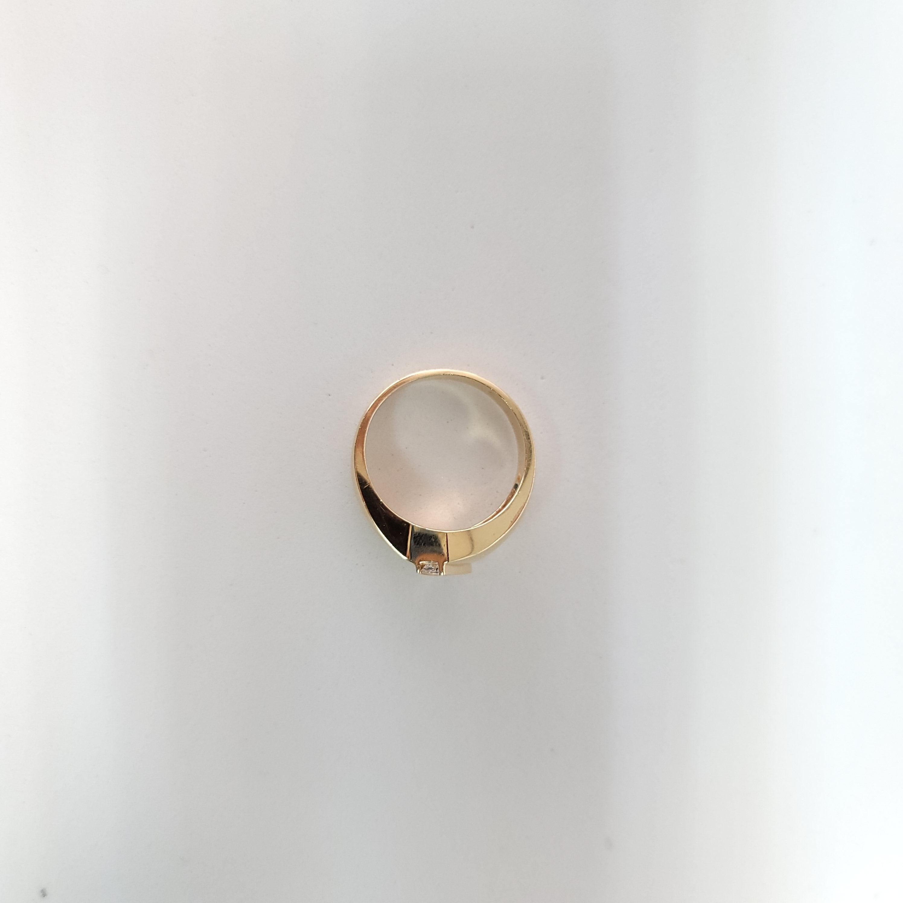 Princess Cut Diagonal Diamond Ring .40cttw 14k Yellow Gold