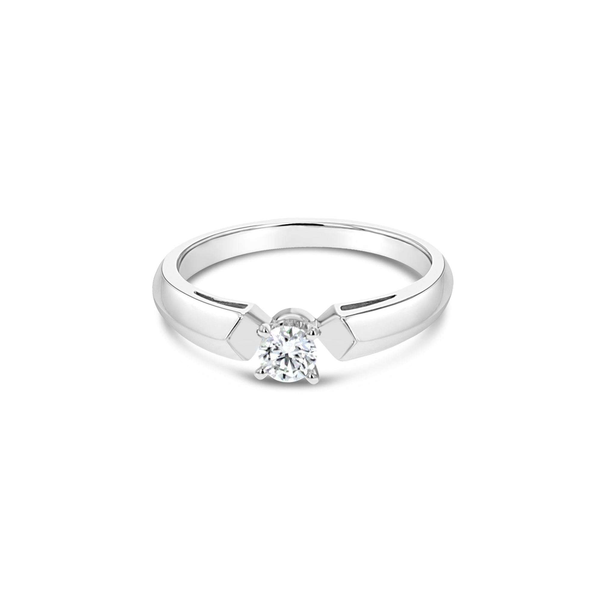 Quarter Carat Round Solitaire Diamond Engagement Ring