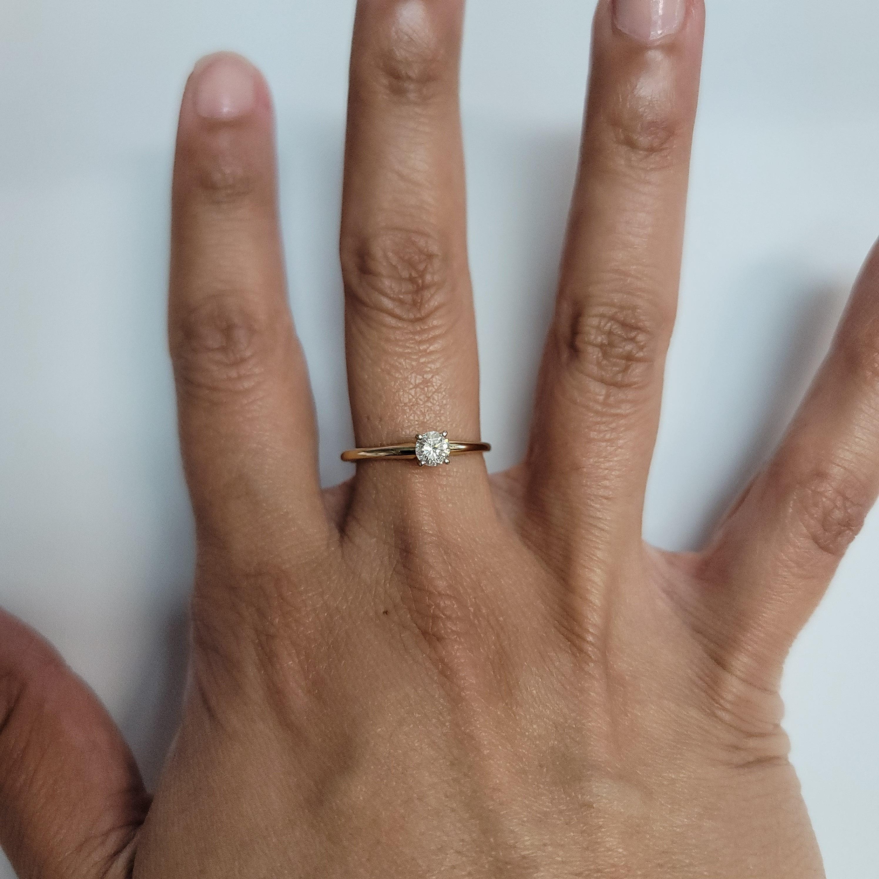 Quarter Carat Solitaire Diamond Engagement Ring