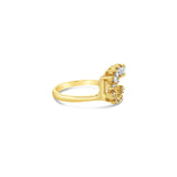 Diamond 'C' Shaped Ring Wrap/Enhancer .32cttw 14k Yellow Gold