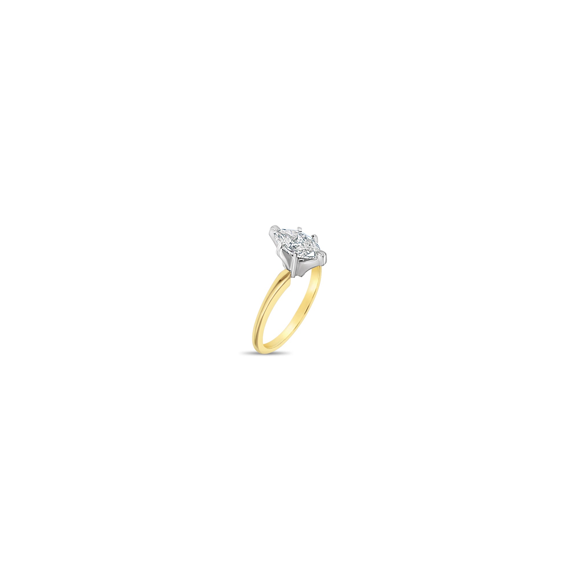 One Carat Marquise Solitaire Diamond Engagement Ring