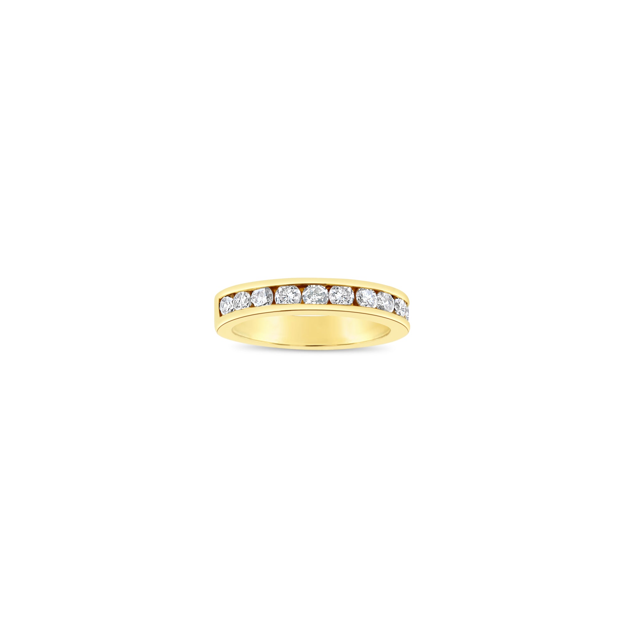 Alliance de mariage avec diamants sertis en canal de 3 mm et 1 carat