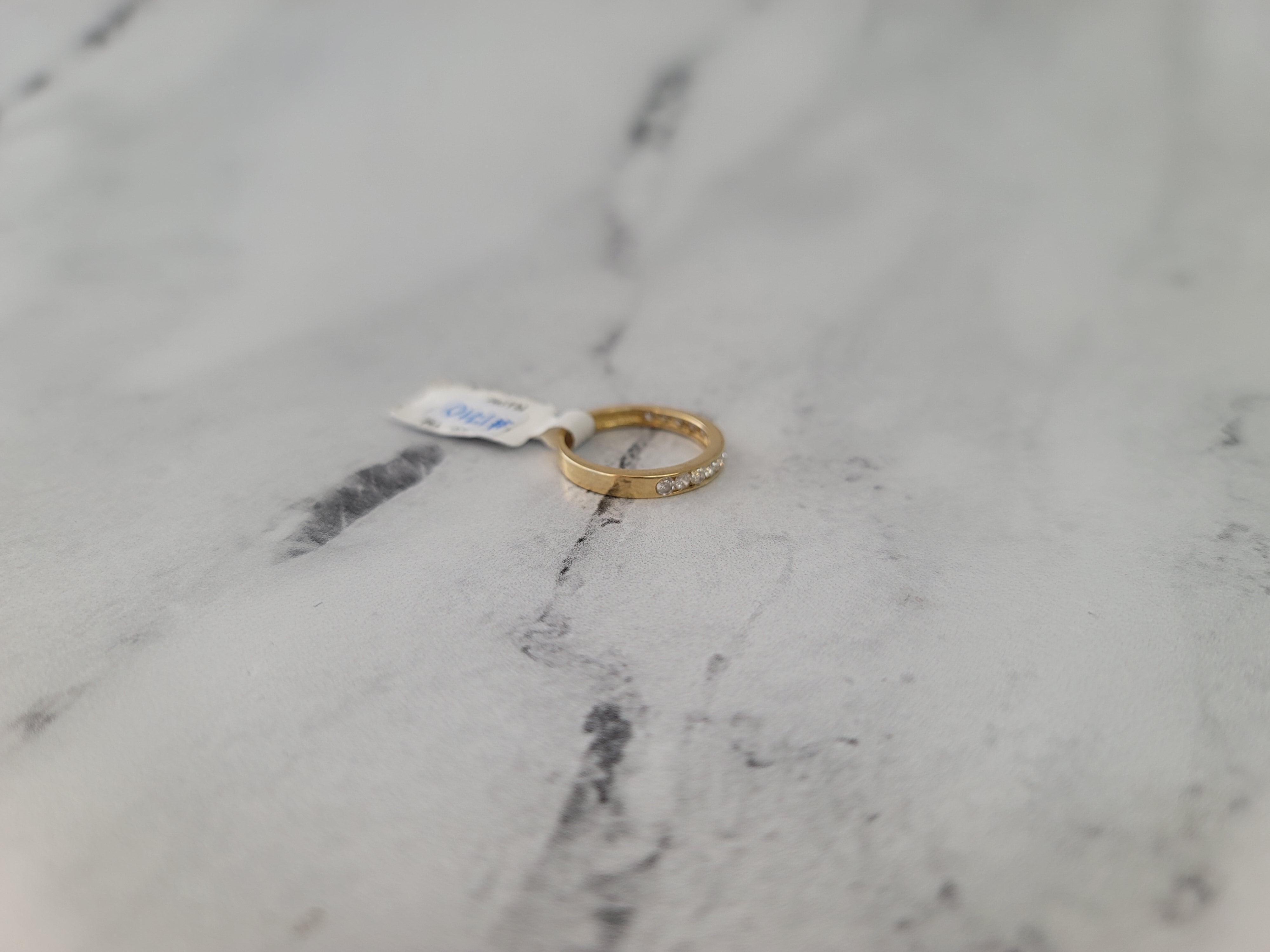 Half Carat Diamond Wedding Band 14k Yellow Gold