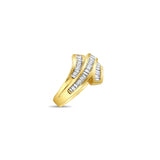Baguette Ribbon Style Diamond Ring