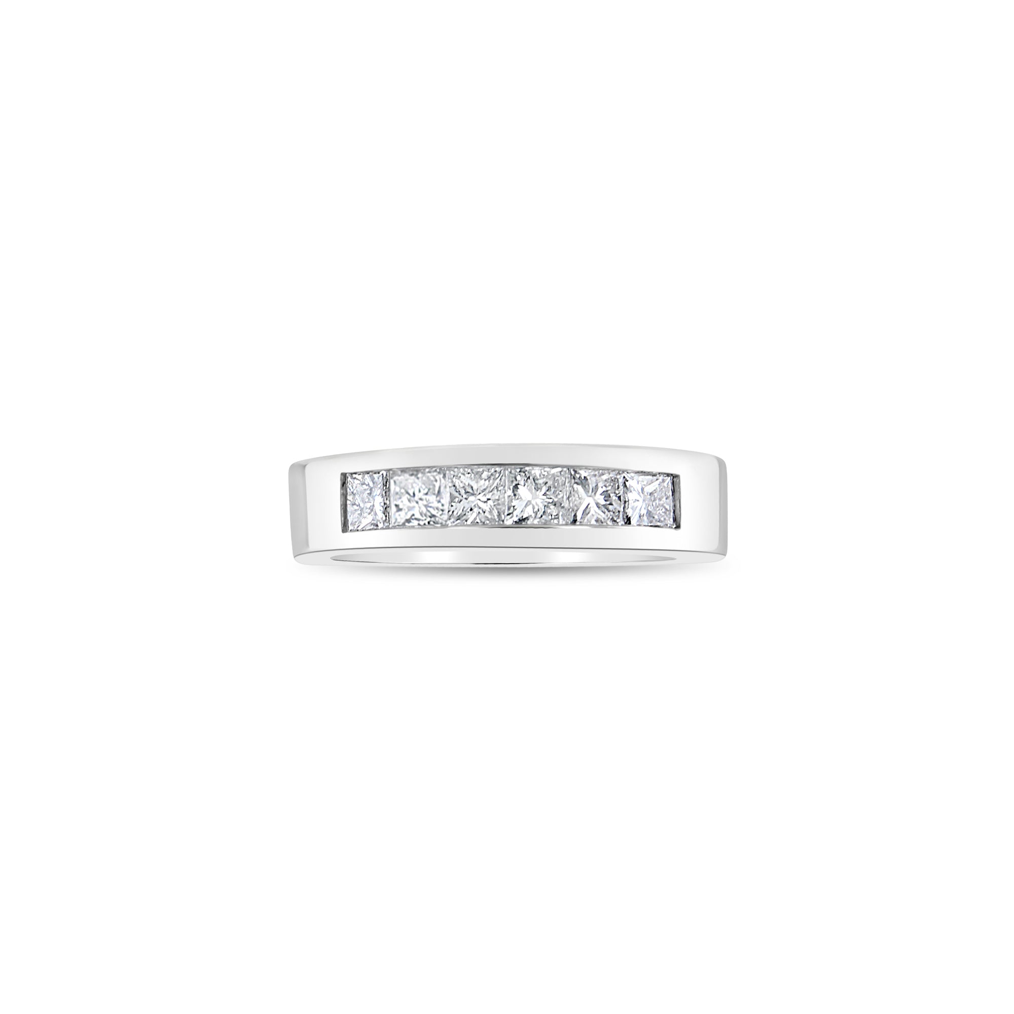 5MM Princess Cut Channel Wedding Band