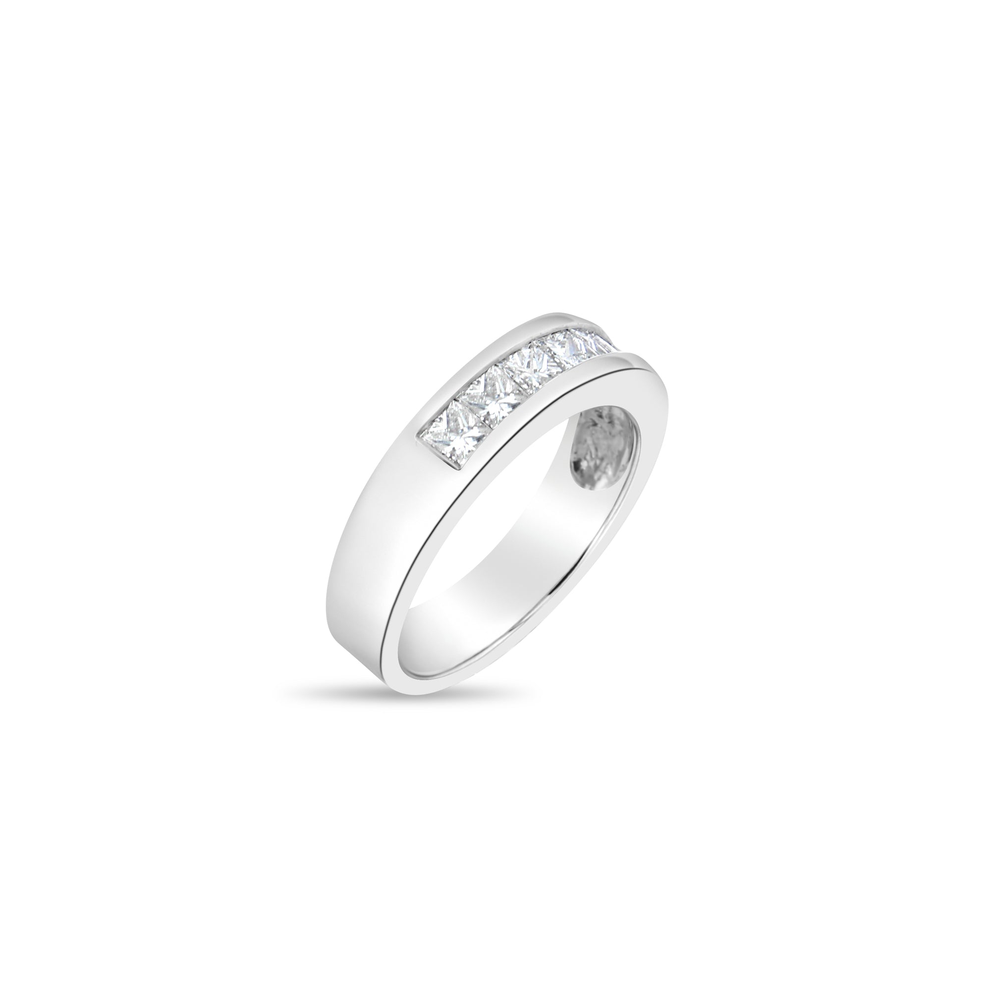 5MM Princess Cut Channel Wedding Band