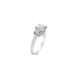 Princess Cut Three-Stone Diamond Ring 1.52cttw 14k White Gold
