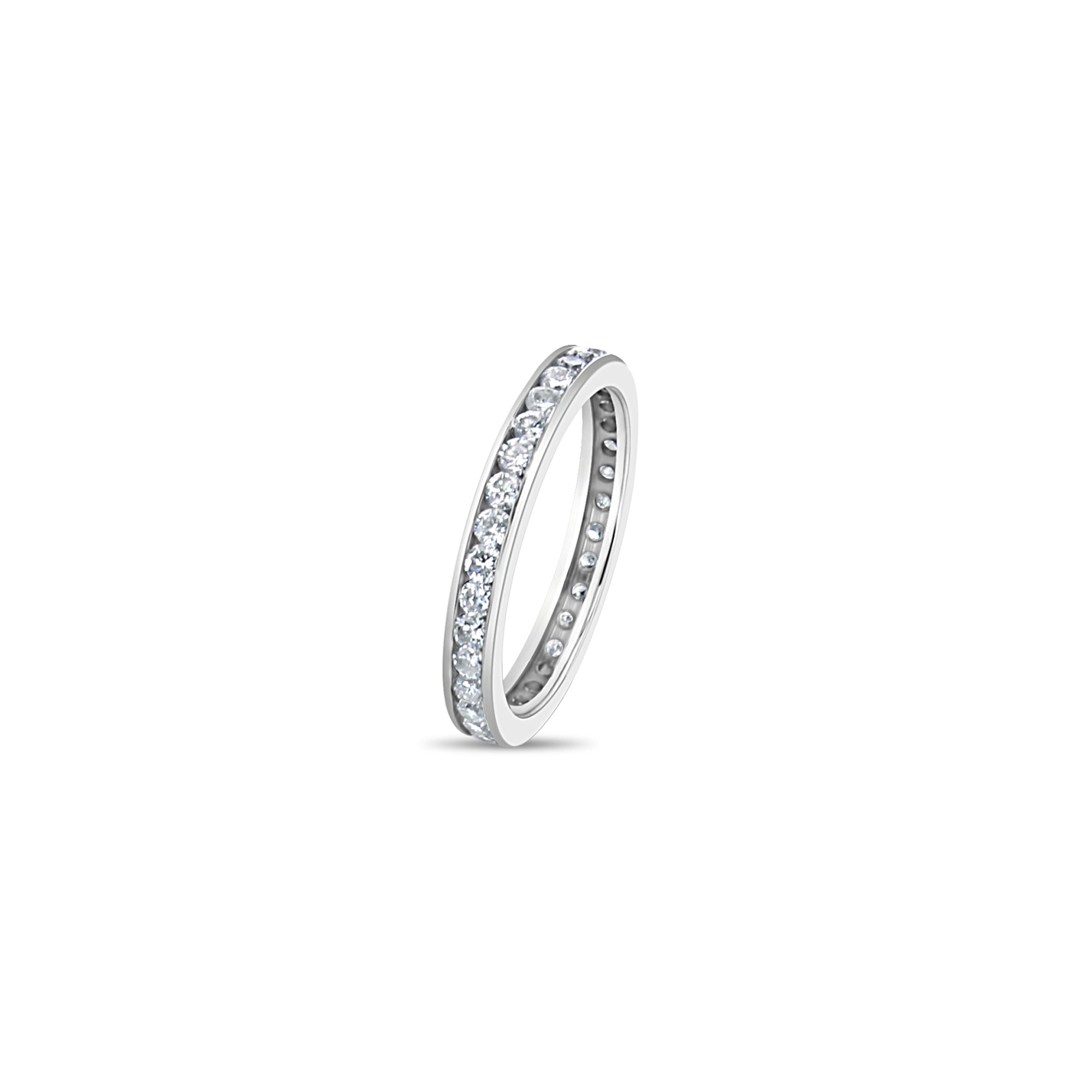 Channel Set Diamond Eternity Diamond Wedding Band .94cttw 14k White Gold