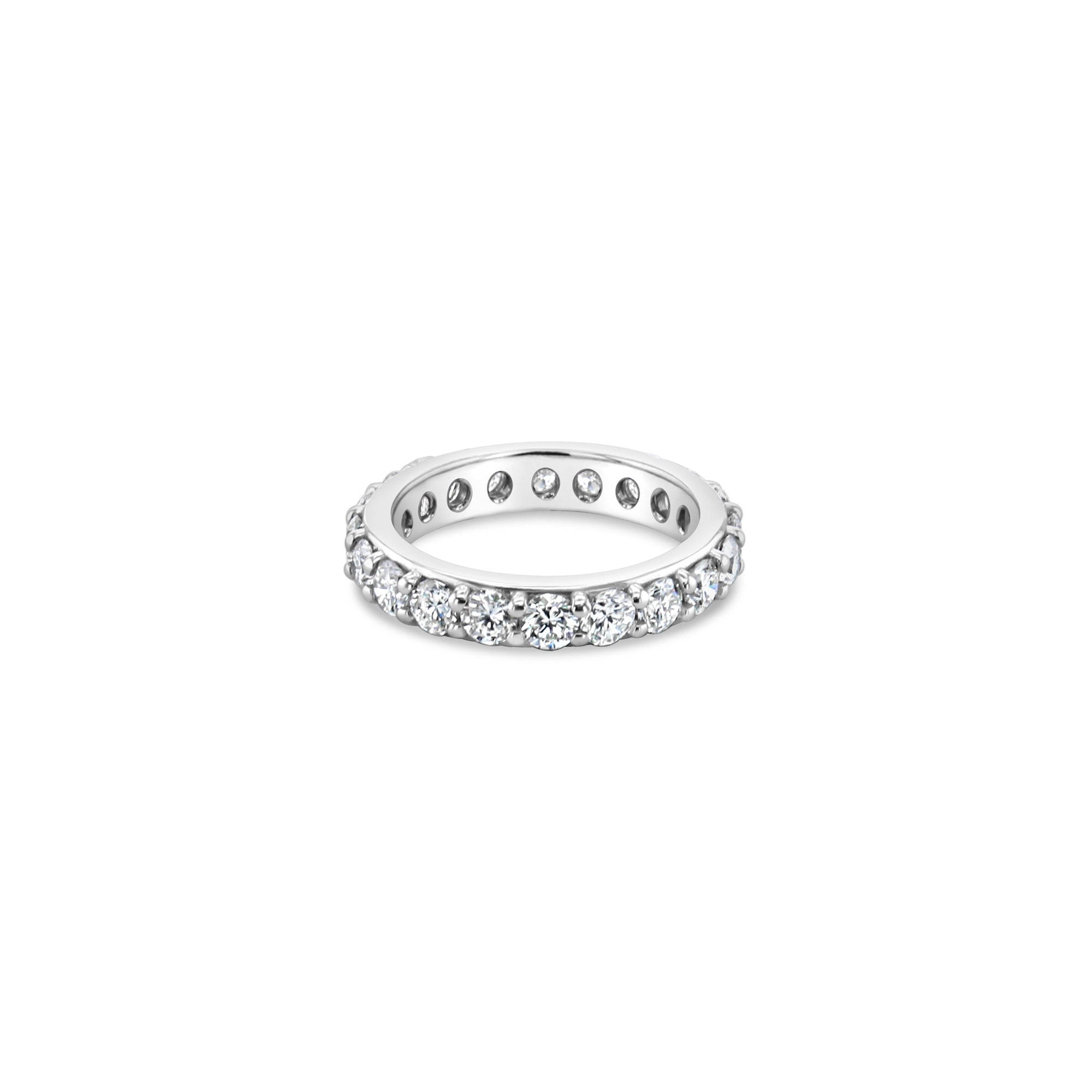 Three Carat Diamond Eternity Wedding Band 3.04cttw 14k White Gold