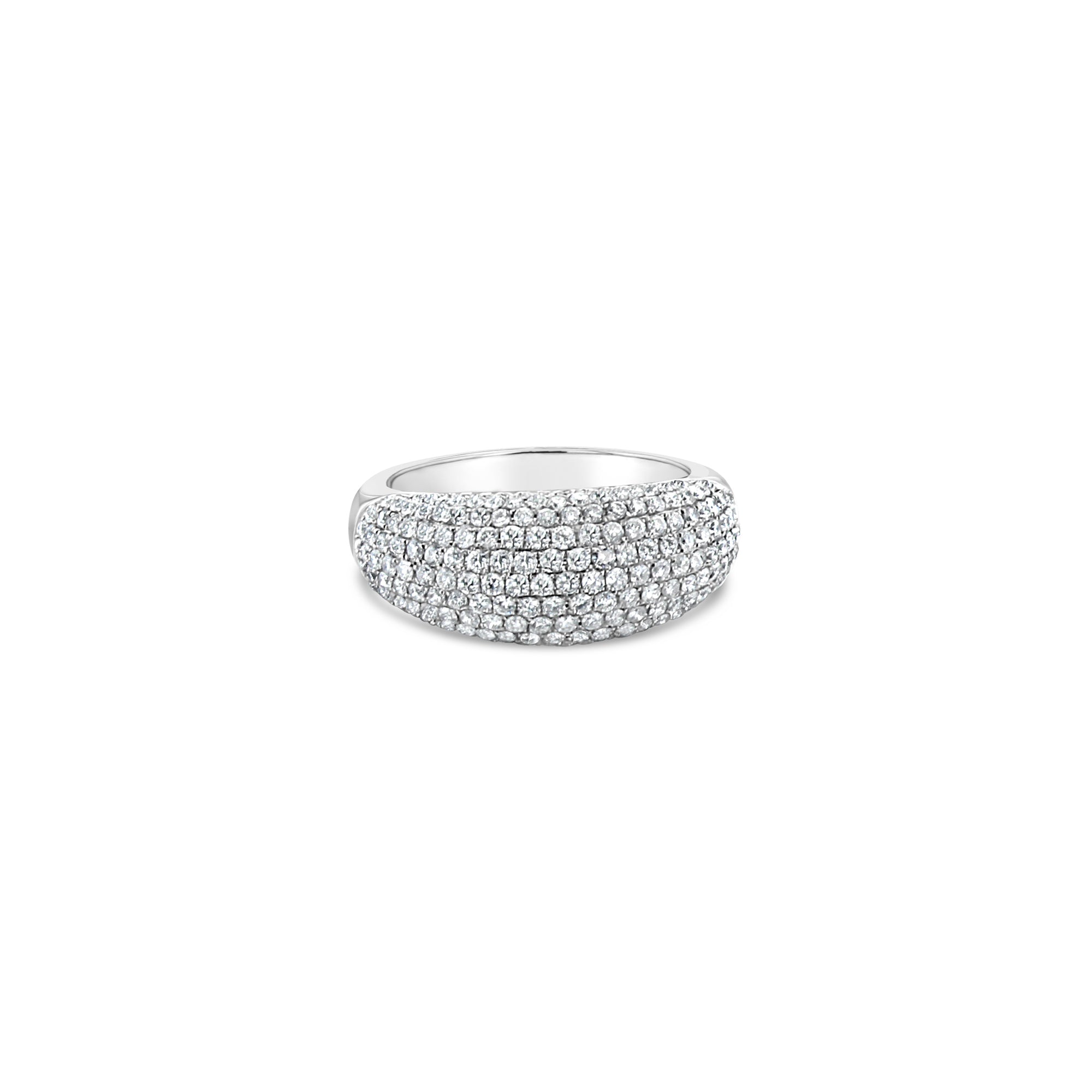 2 Carat Diamond Pave Wedding Band 18k White Gold