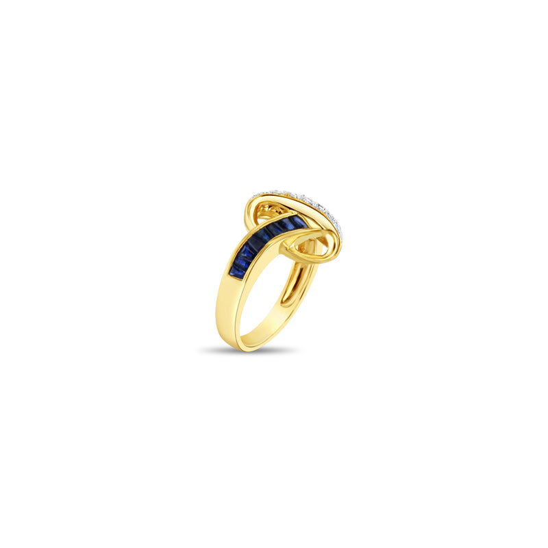 Ruby & Diamond Pave Ring or Sapphire & Diamond Ring