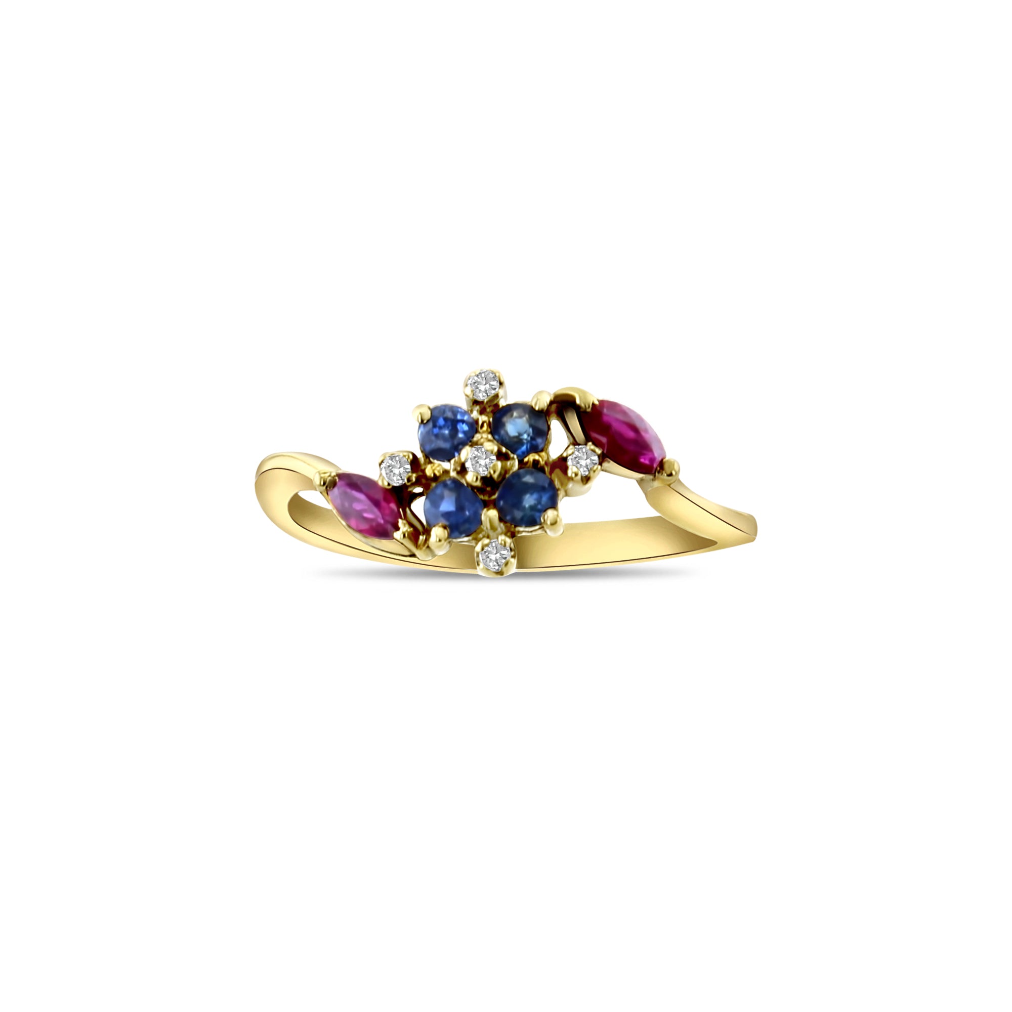 Multi-Stone Sapphire & Ruby Ring