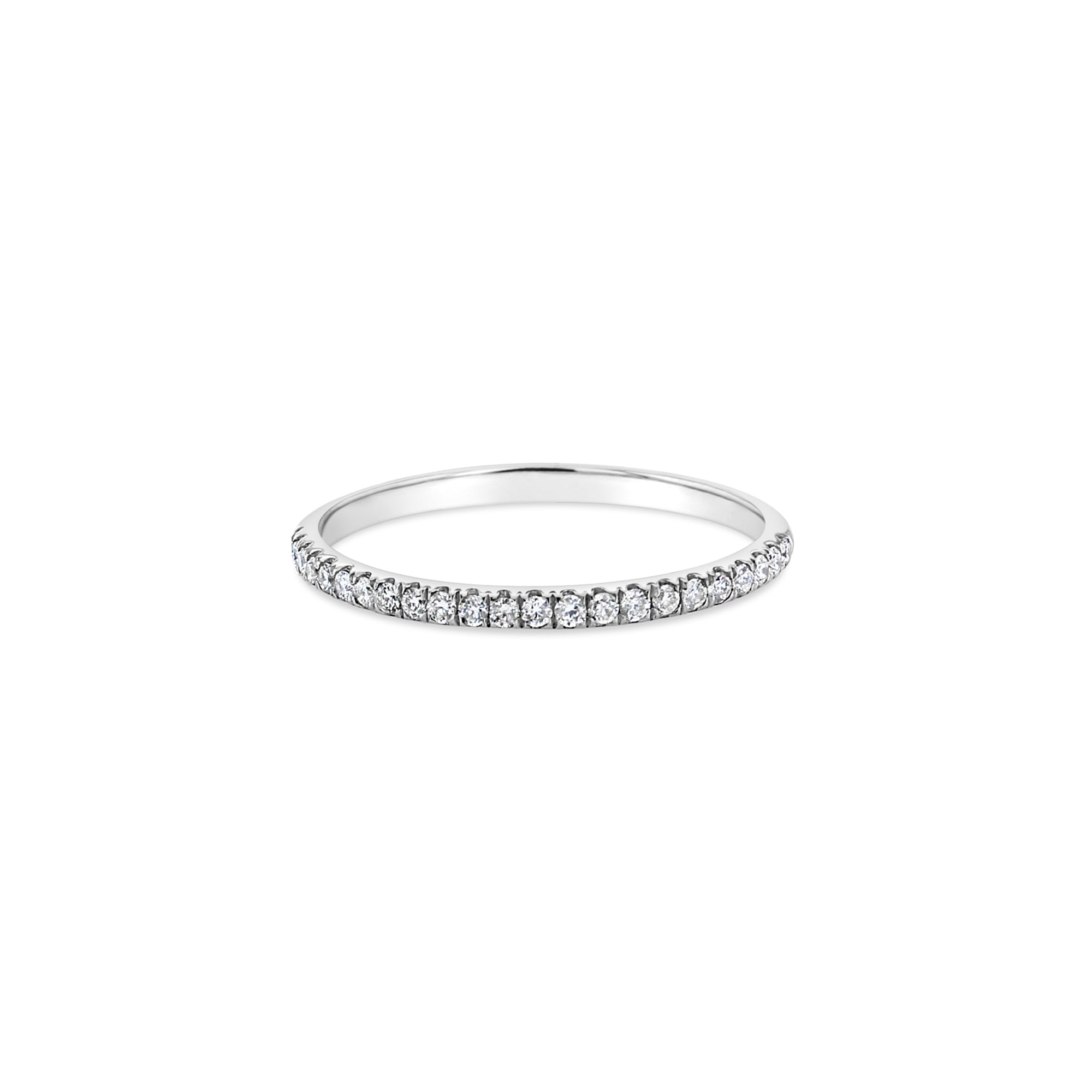 Dainty Diamond Pinky Ring 18k White Gold