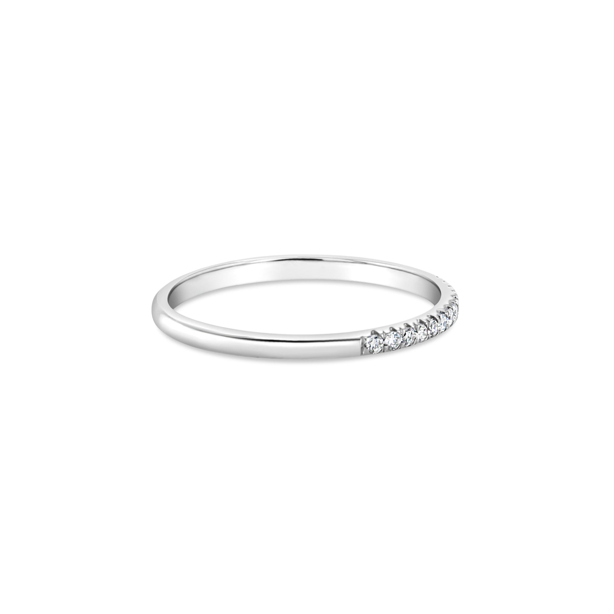 Dainty Diamond Pinky Ring 18k White Gold