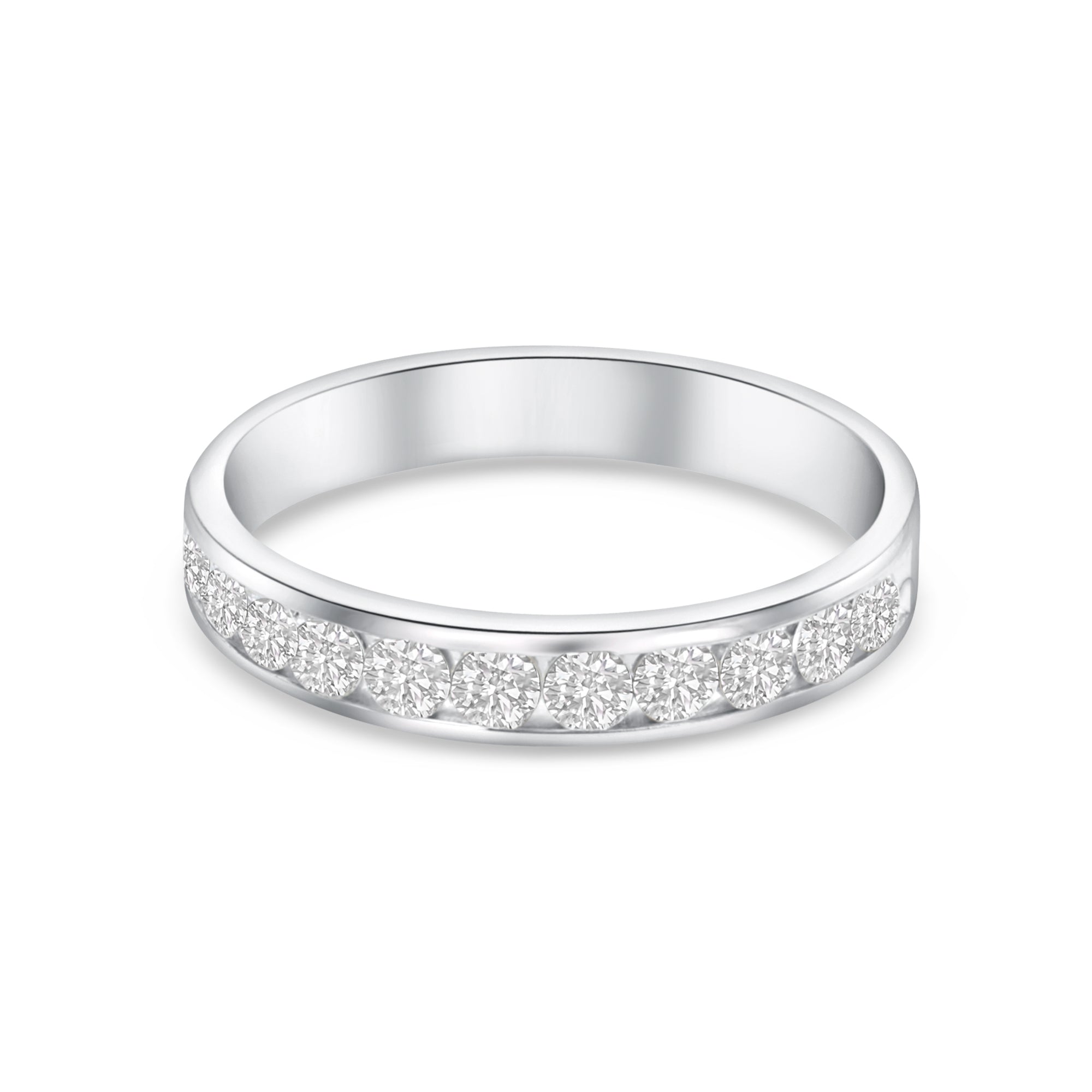 Half Carat Channel Set Diamond Wedding Band