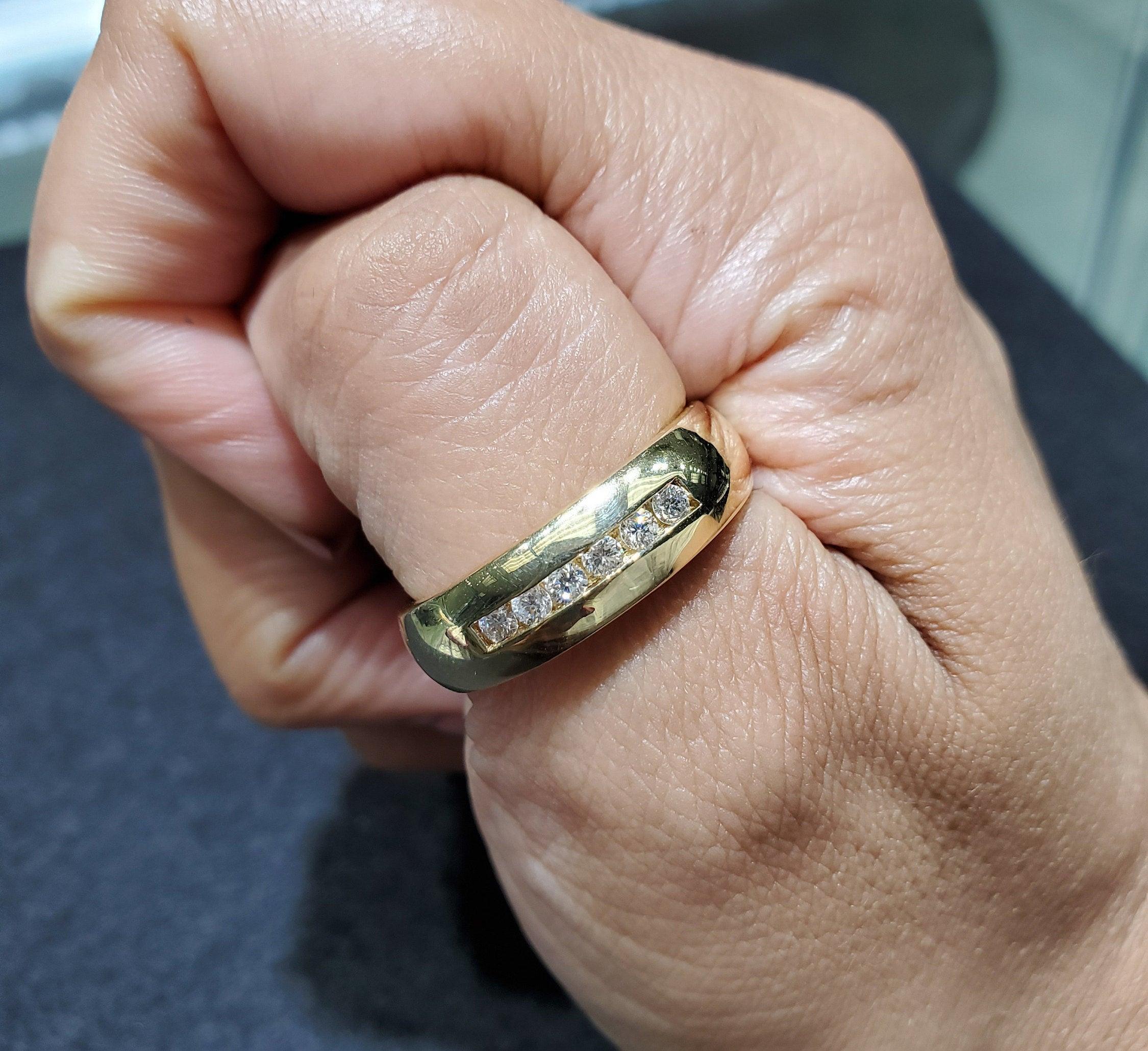 Round Channel Set Diamond Wedding Band