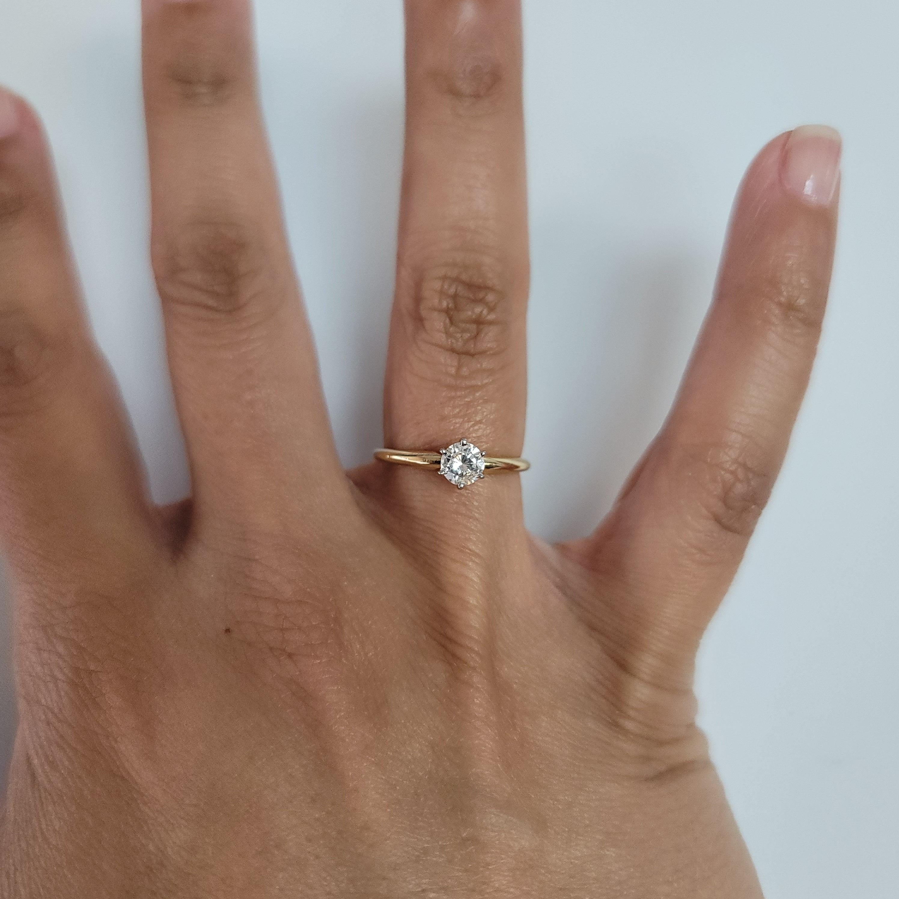 Round Solitaire Diamond Engagement Ring